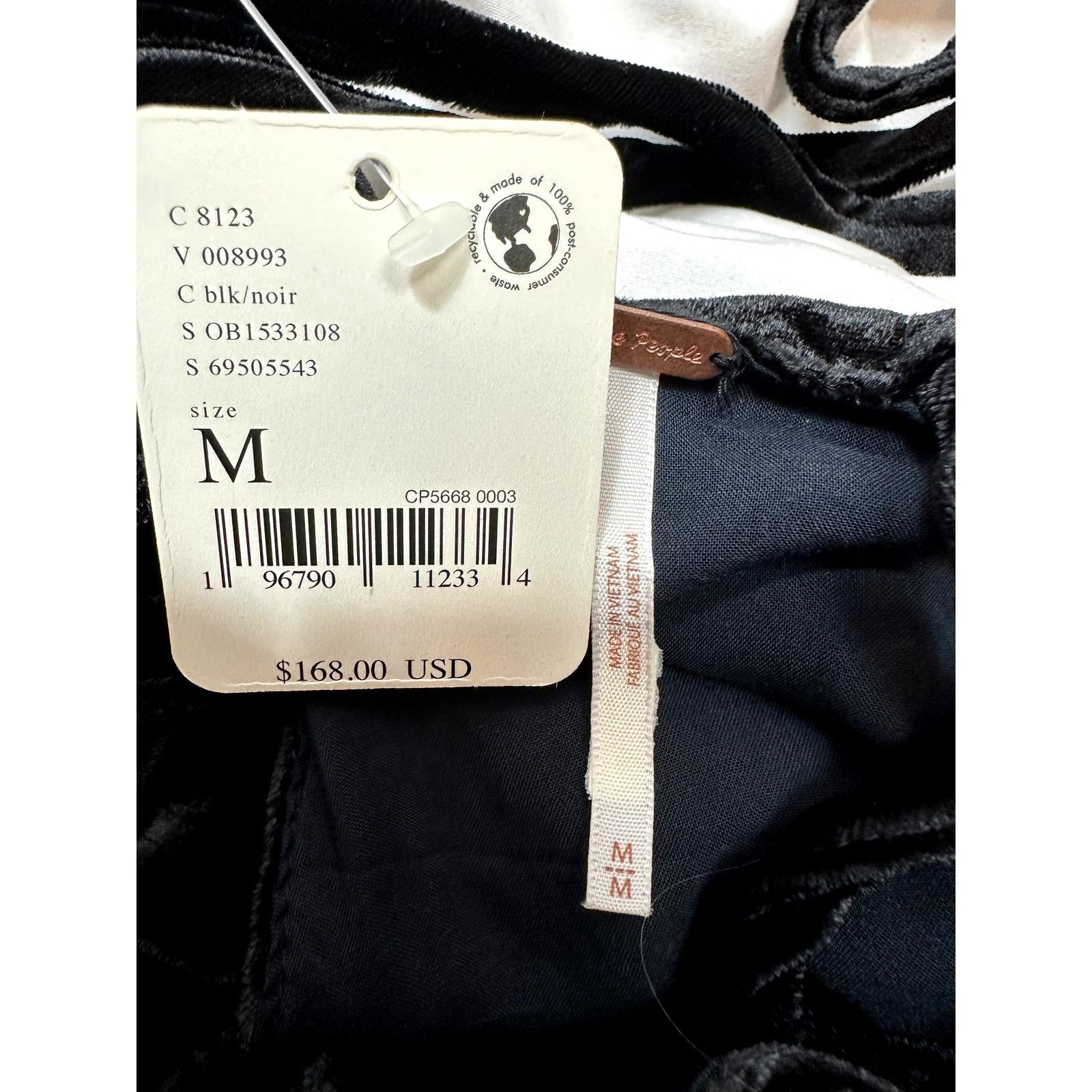 Free People Free People 90s Forever Overalls Crushed Velvet Black size M Size 30" / US 8 / IT 44 - 24 Thumbnail