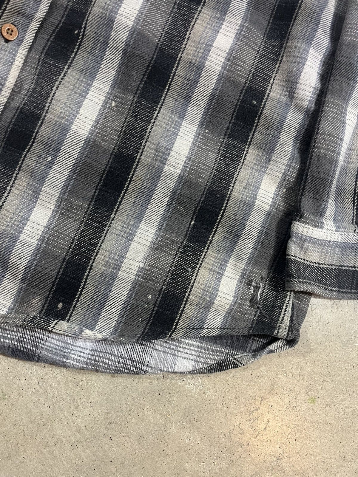 Vintage Vintage 90s Big Mac Woven Cotton Flannel Distressed Gray Size US XXL / EU 58 / 5 - 3 Thumbnail