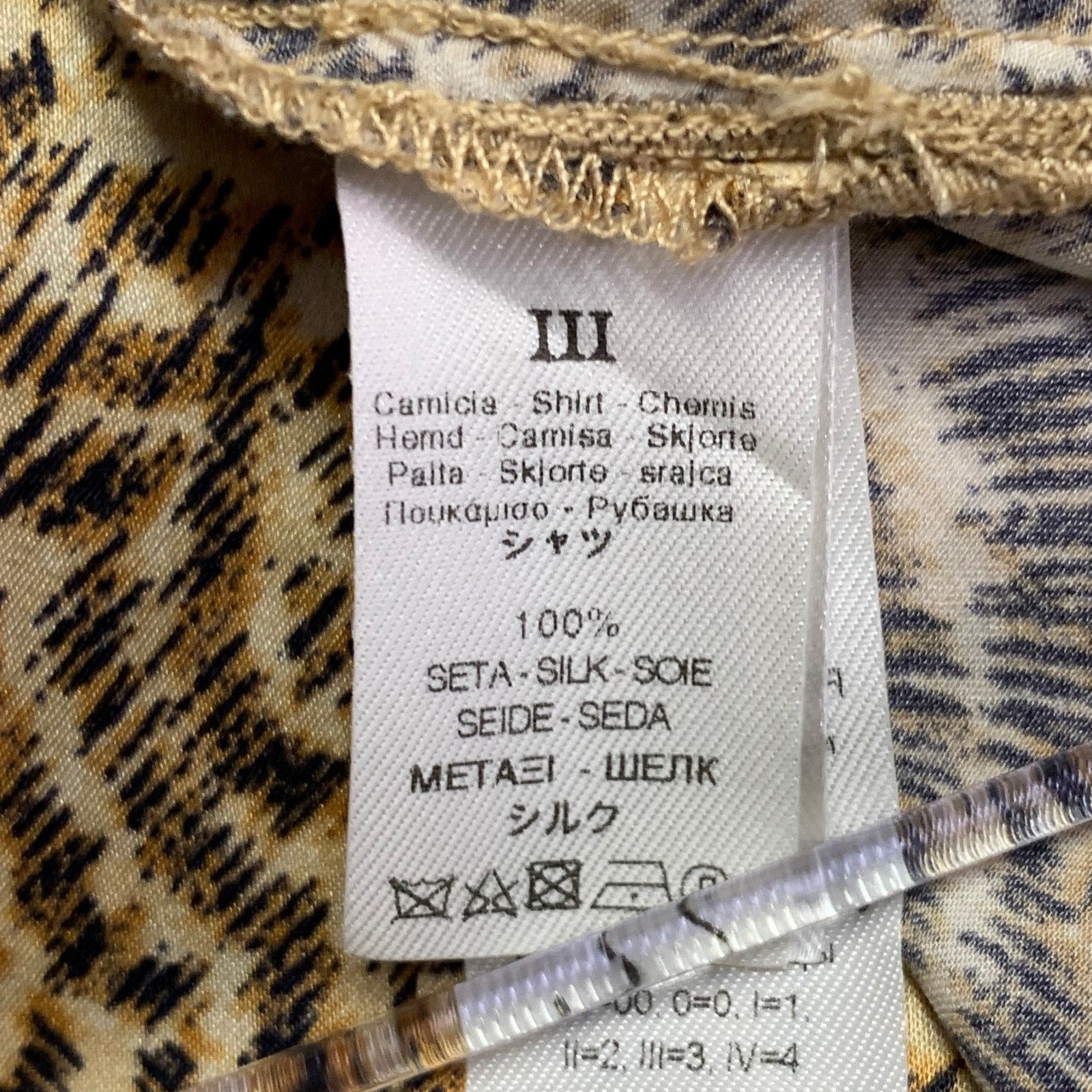 Other FORTE_FORTE 8 Tan Brown Silk Abstract Hidden Buttons Shirt Size M / US 6-8 / IT 42-44 - 6 Thumbnail