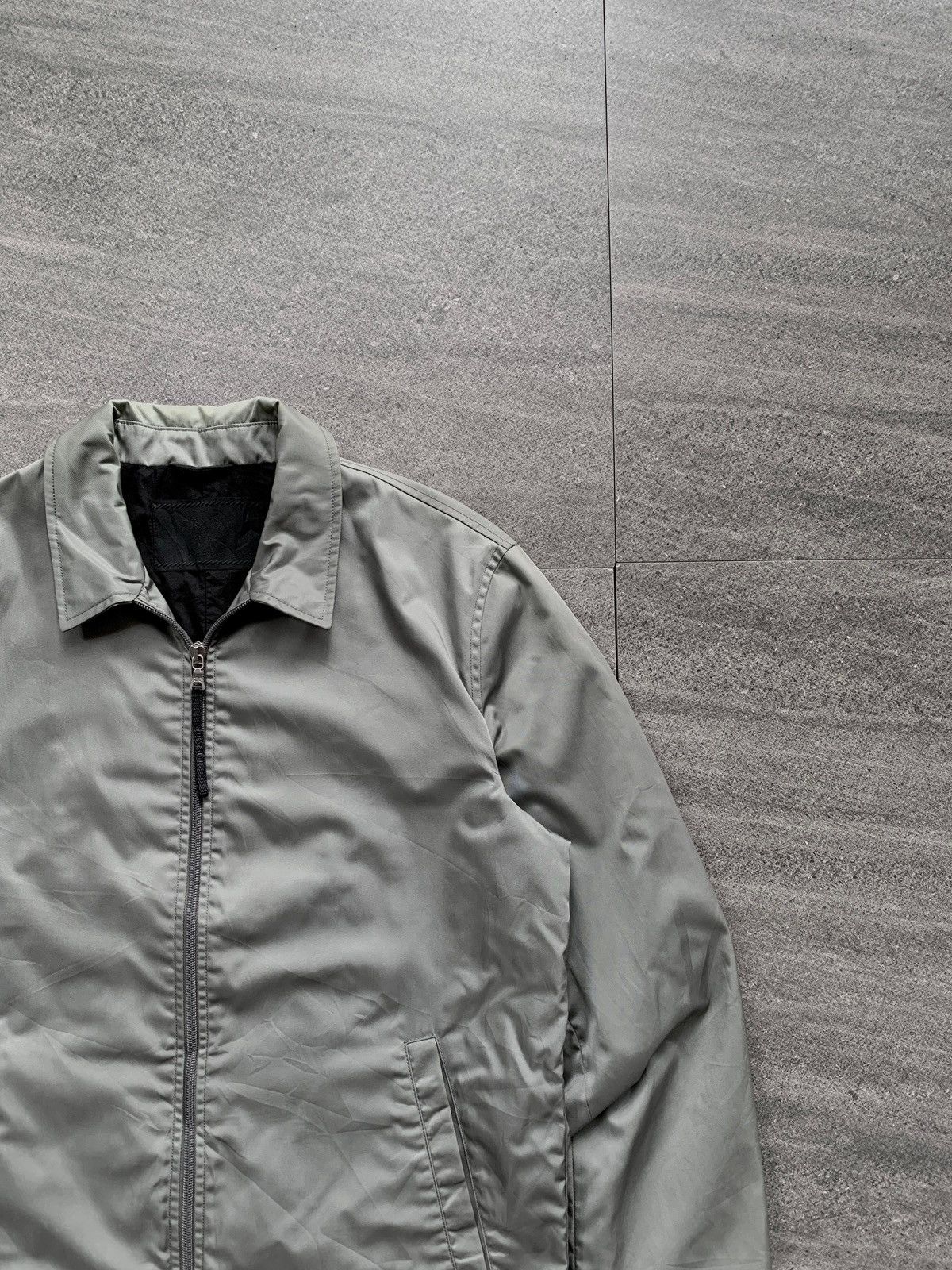 Prada FREE TAX! 2000s Nylon Metallic Silver Work Jacket Size US M / EU 48-50 / 2 - 2 Thumbnail