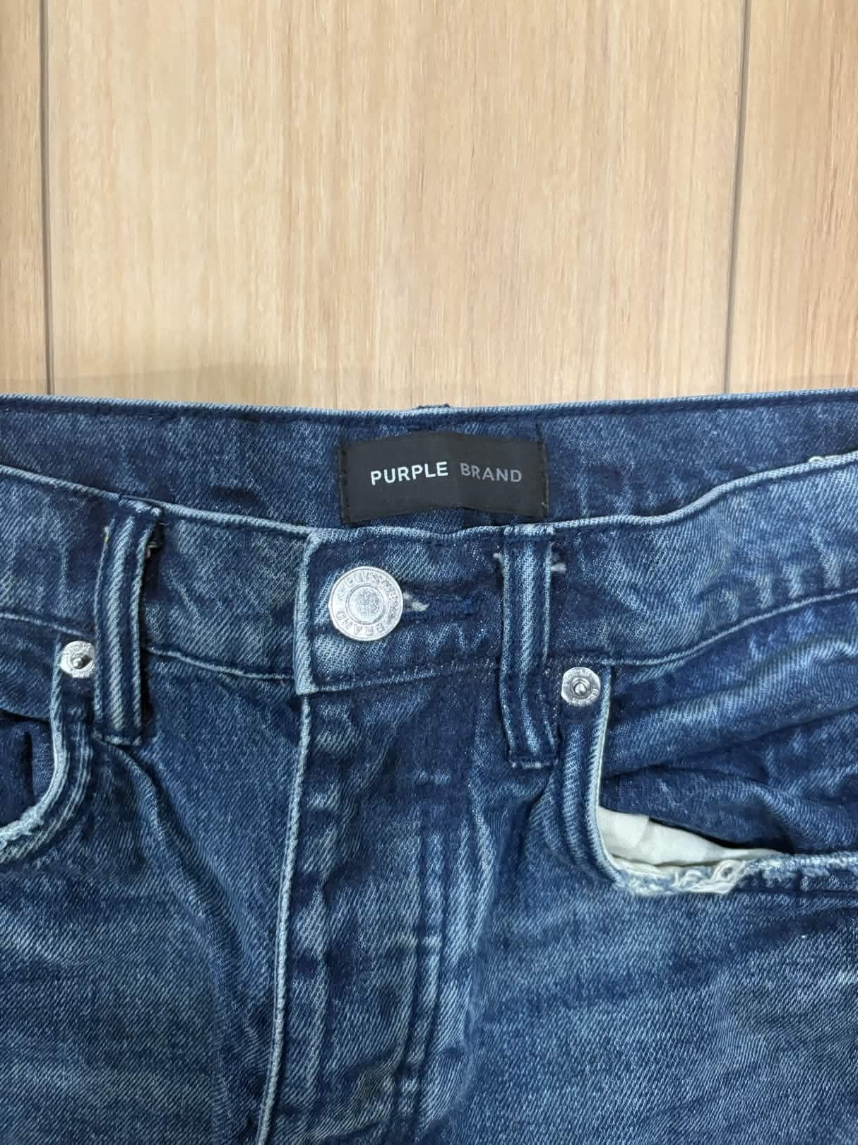Purple Brand NWOT PURPLE BRAND P005 Vintage Scratch Mens Jeans (Indigo) Size US 30 / EU 46 - 6 Thumbnail