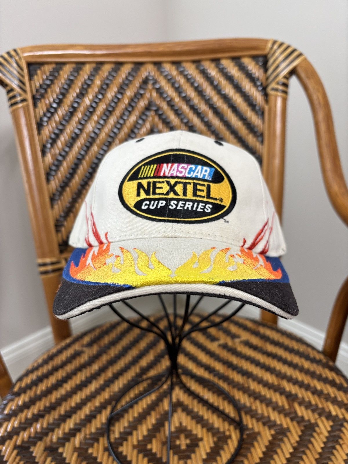 NASCAR Vintage NASCAR Nextel Racing Hat Y2K Flames Size ONE SIZE - 1 Thumbnail