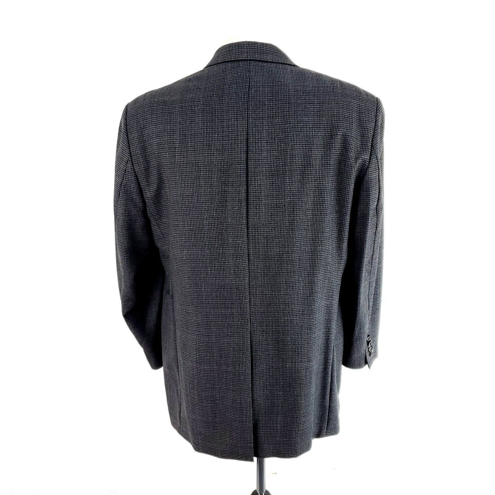 Chaps Chaps Ralph Lauren Wool 3 Button Sport Coat 40R Gray Black H Size 40R - 5 Thumbnail