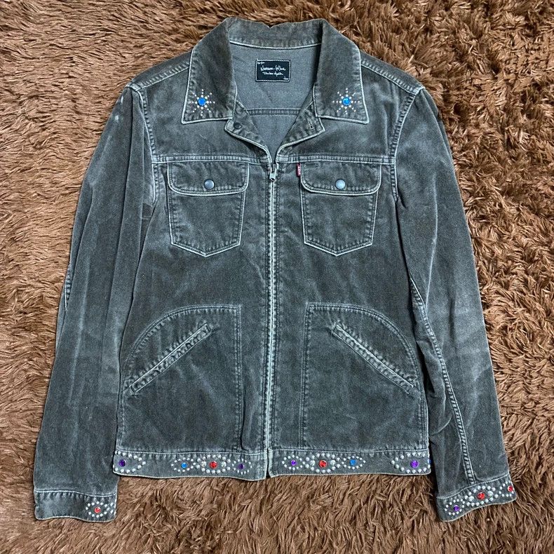 Number (N)ine Number (N)ineGemstone rivet velvet jacket 2503-Nextarrow Size US L / EU 52-54 / 3 - 1 Thumbnail