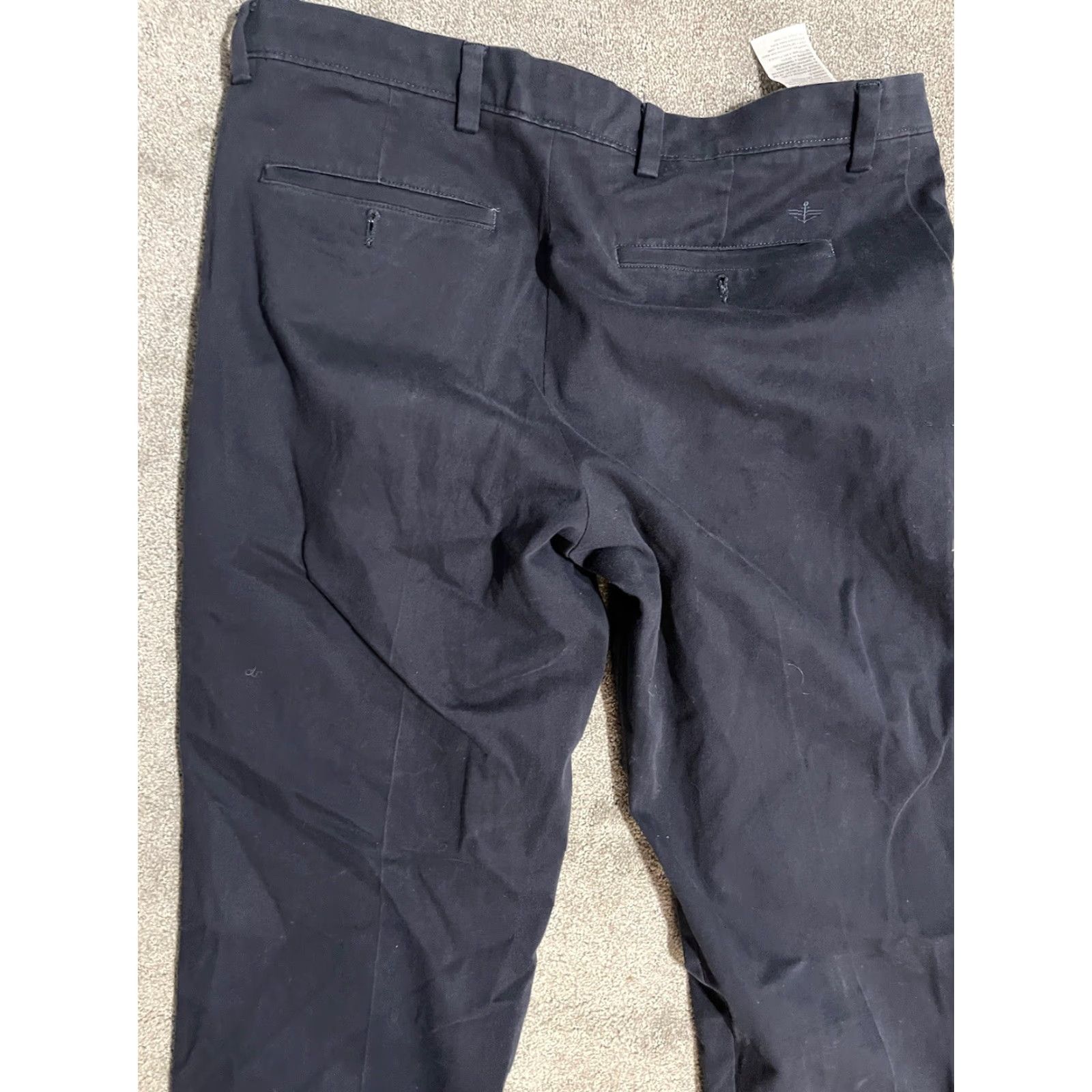 Dockers DOCKERS Chino Pants Mens 36x32 Navy Blue Flat Front Straight Fit Classic Size US 36 / EU 52 - 4 Thumbnail