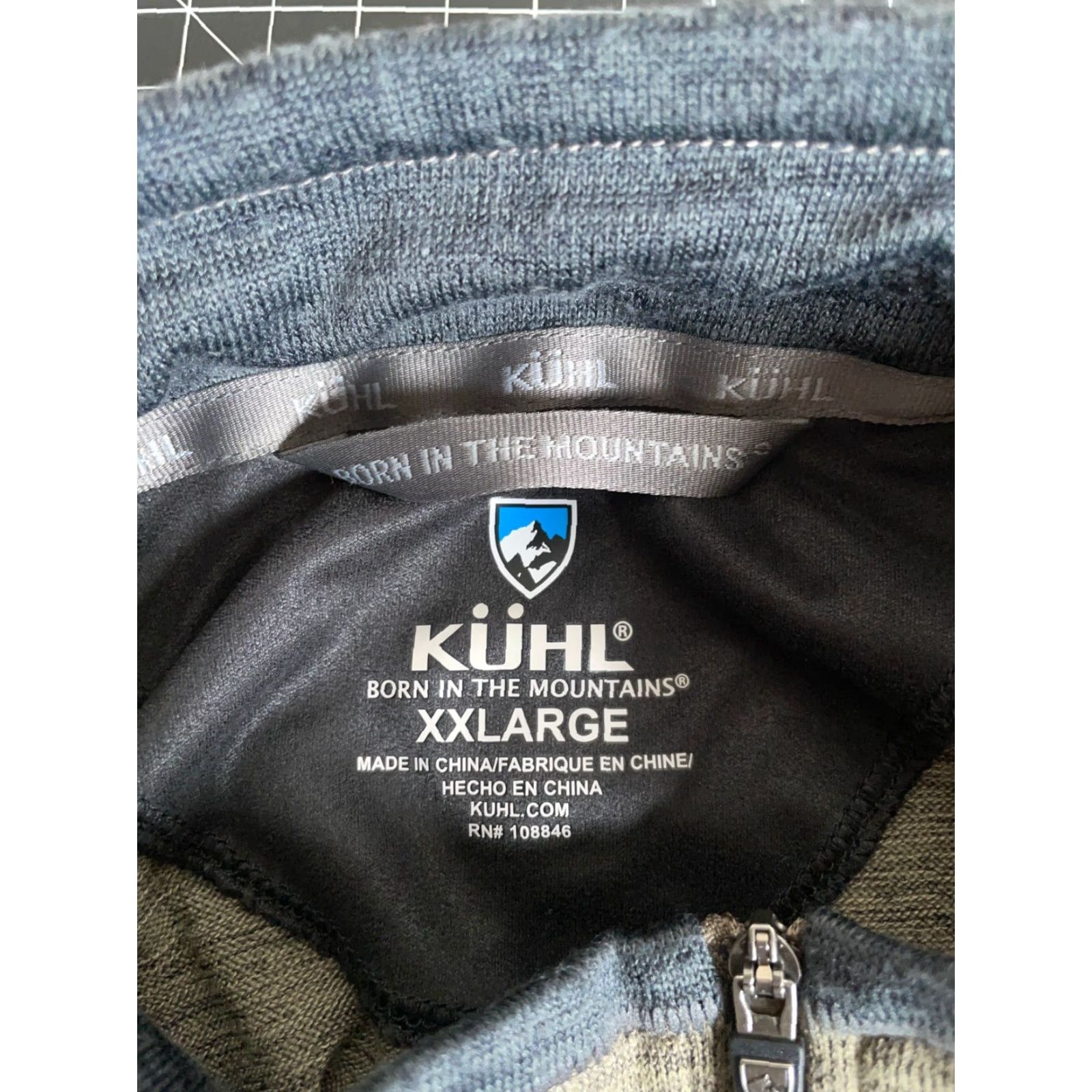 Vintage Kuhl Ryzer 1/4-Zip Pullover Adult 2XL Marled Green Lightweight Outdoors 3112 Size US XXL / EU 58 / 5 - 3 Thumbnail
