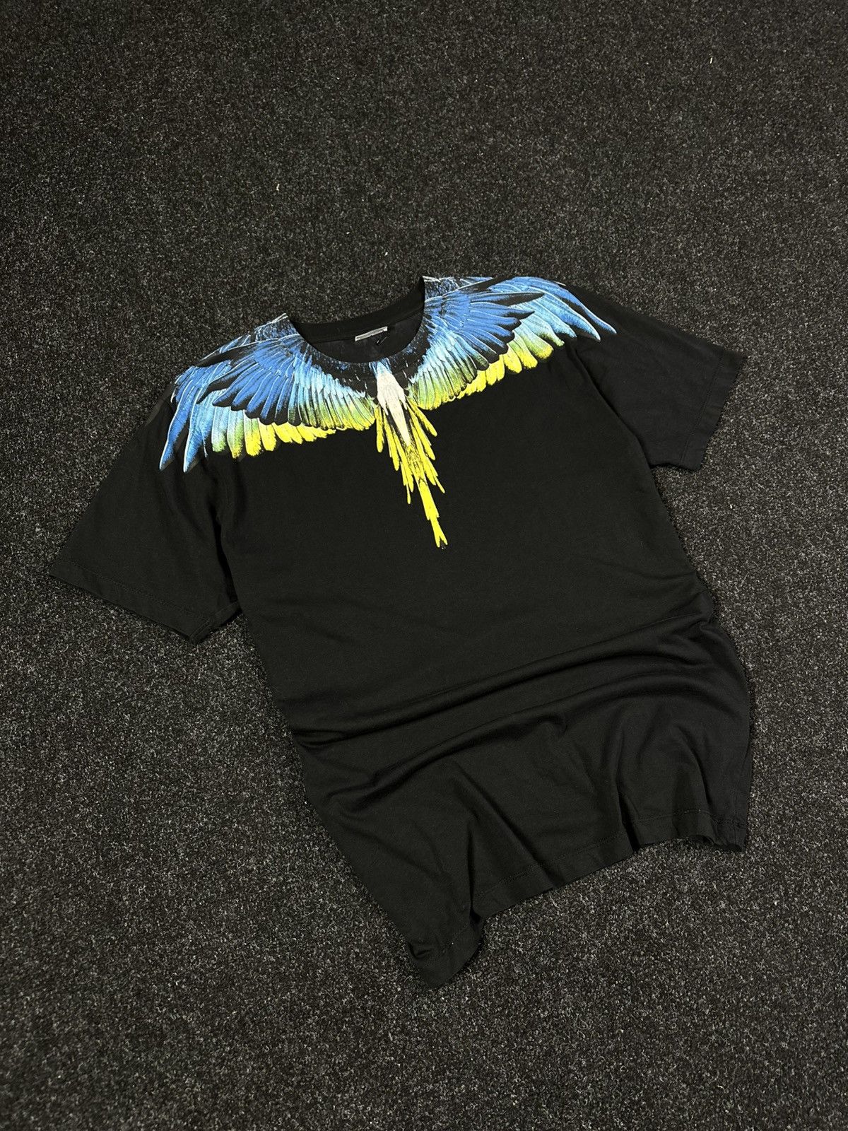 Marcelo Burlon Marcelo Burlon Wings T-Shirt Tee Black Multicolor Print Size US M / EU 48-50 / 2 - 3 Thumbnail