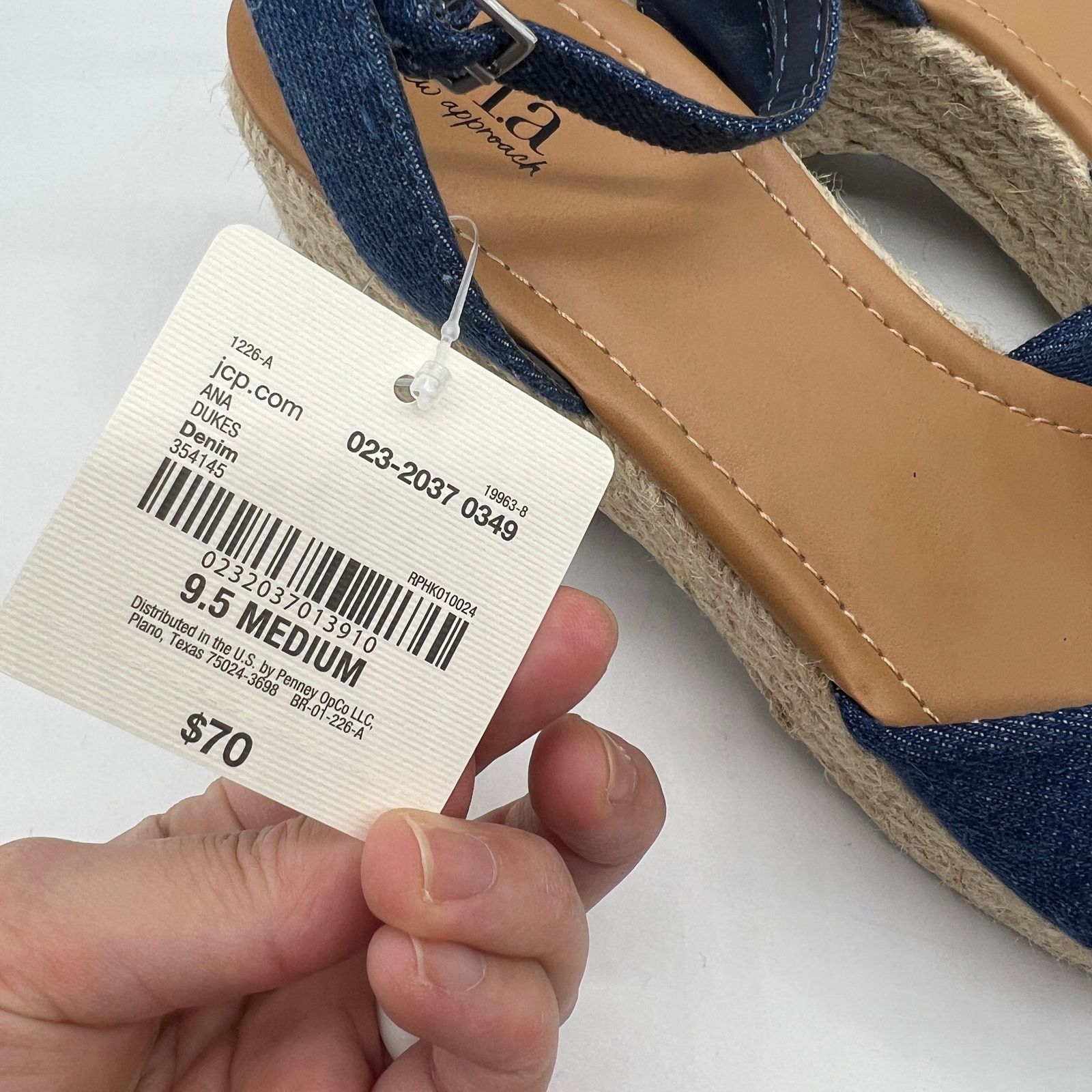 Other a.n.a Womens Dukes Heeled Sandals Denim Blue Size 9.5 Size US 9.5 / IT 39.5 - 4 Thumbnail