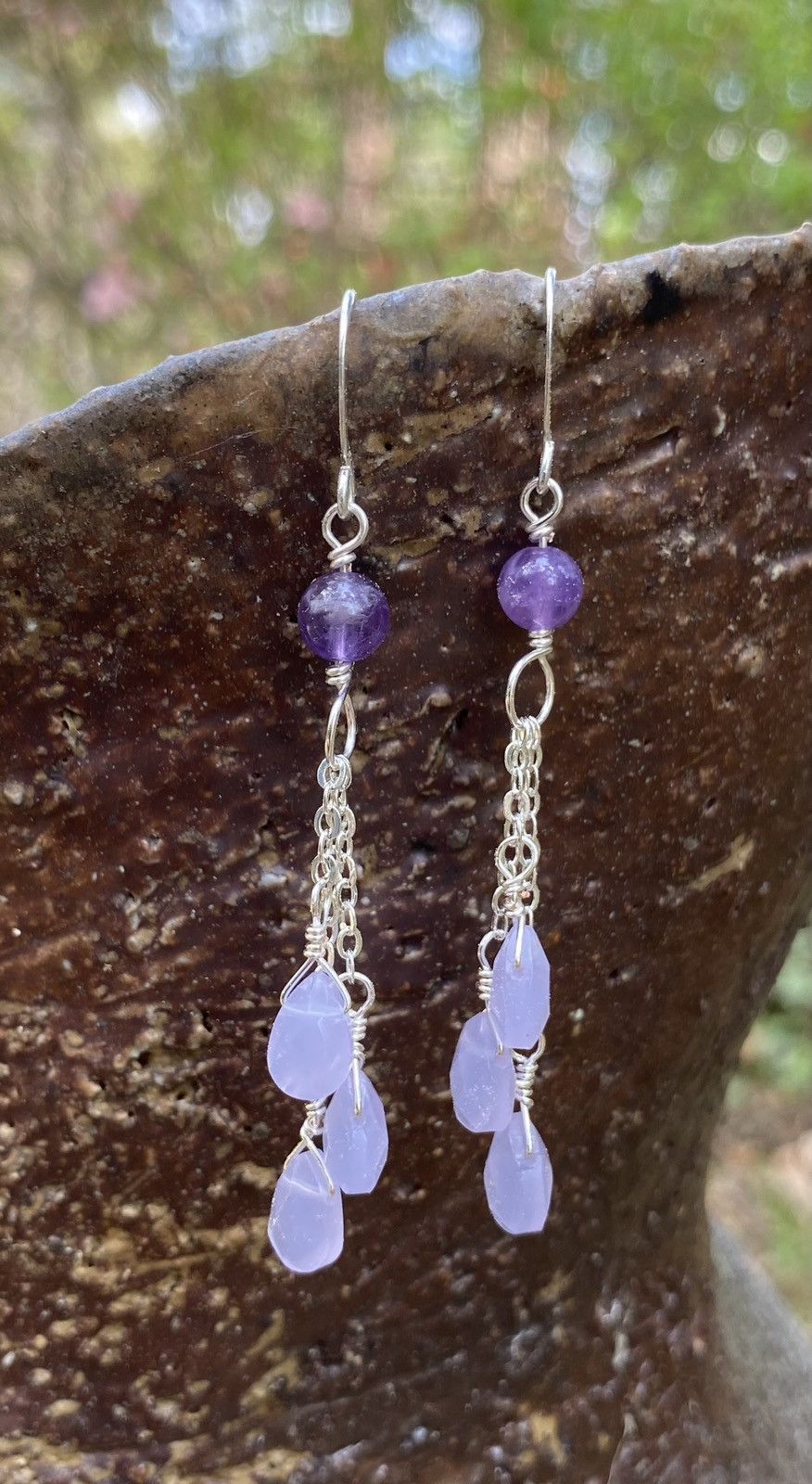 Handmade Lavender Quartz Dangles Size ONE SIZE - 2 Thumbnail