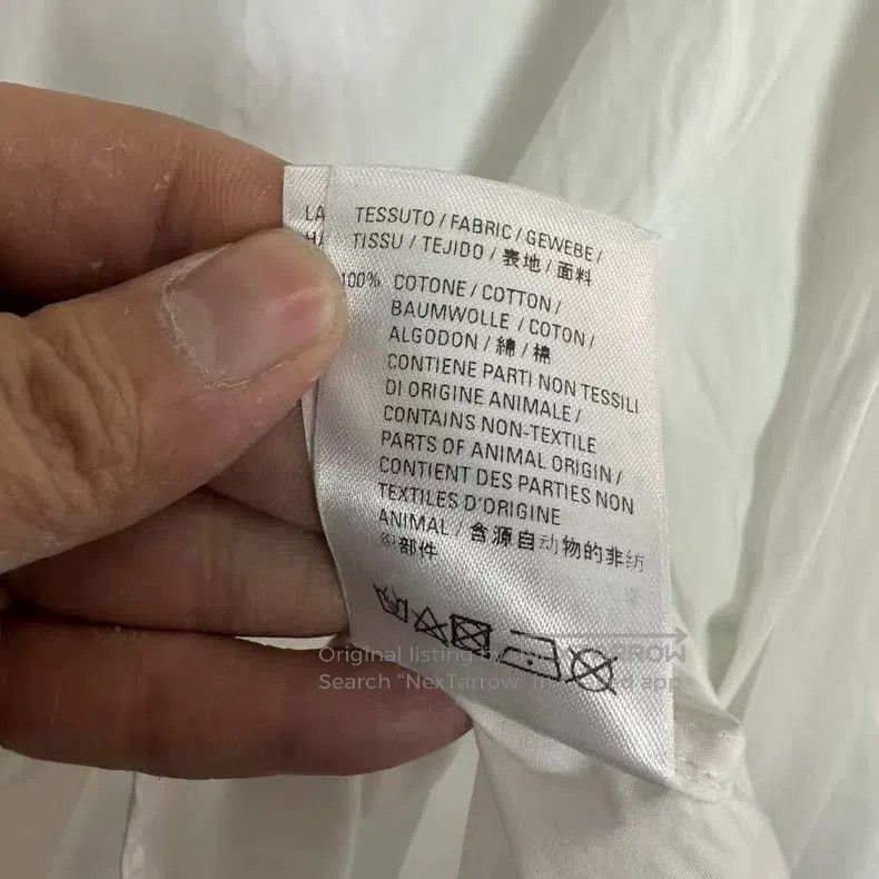 Balenciaga Balenciaga size 39 White and Blue Back Letter Shirt Size US M / EU 48-50 / 2 - 9 Thumbnail