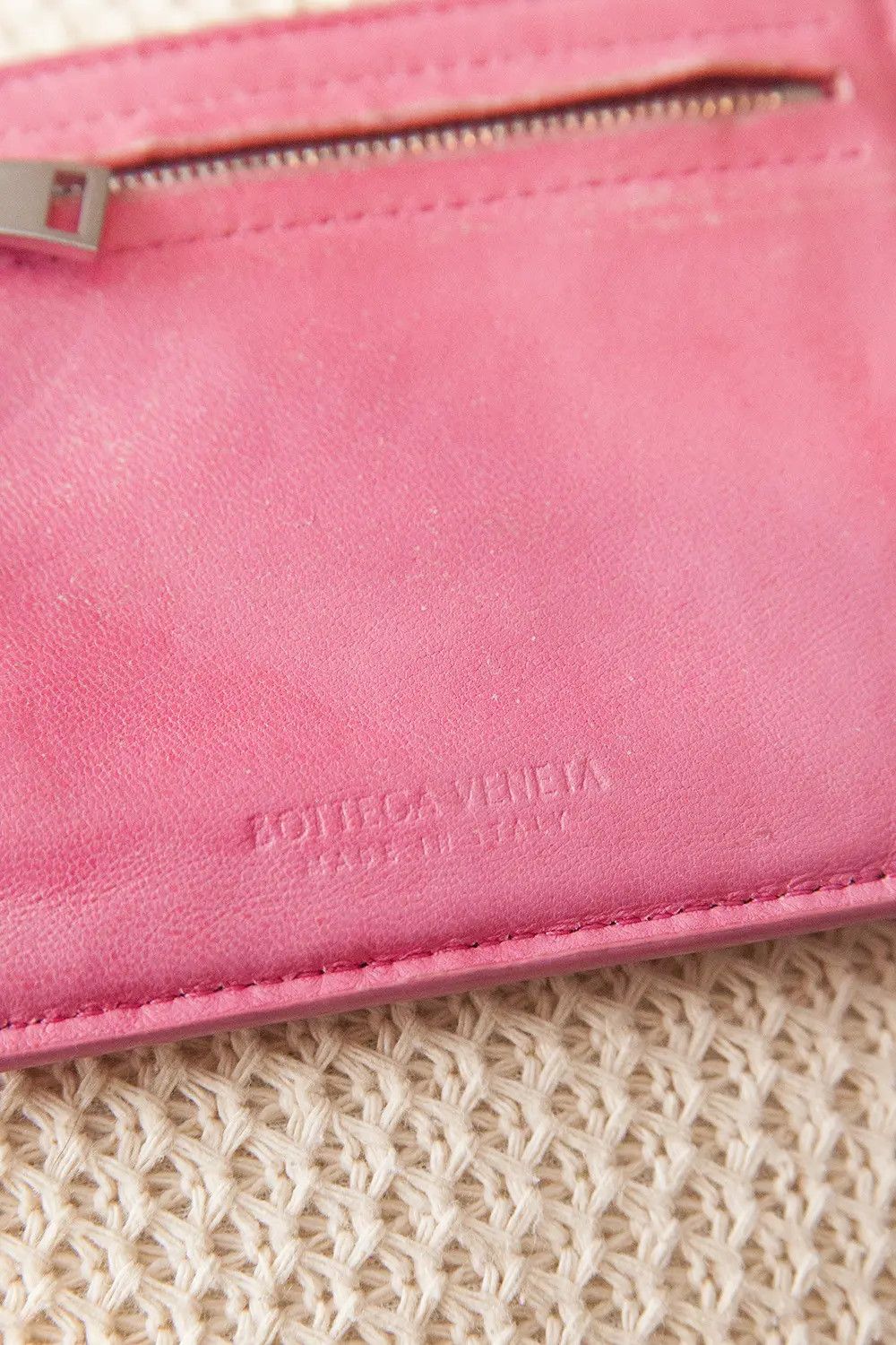 Bottega Veneta Nappa Intrecciato Zip Card Holder Pink Size ONE SIZE - 5 Thumbnail