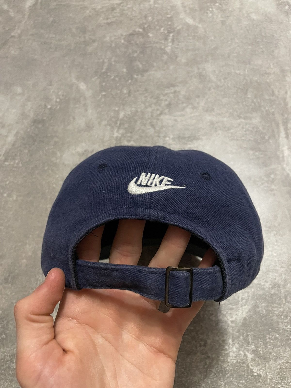 Nike × Vintage Vintage Nike Swoosh Logo Navy Blue Y2K Cap 90s Size ONE SIZE - 7 Thumbnail