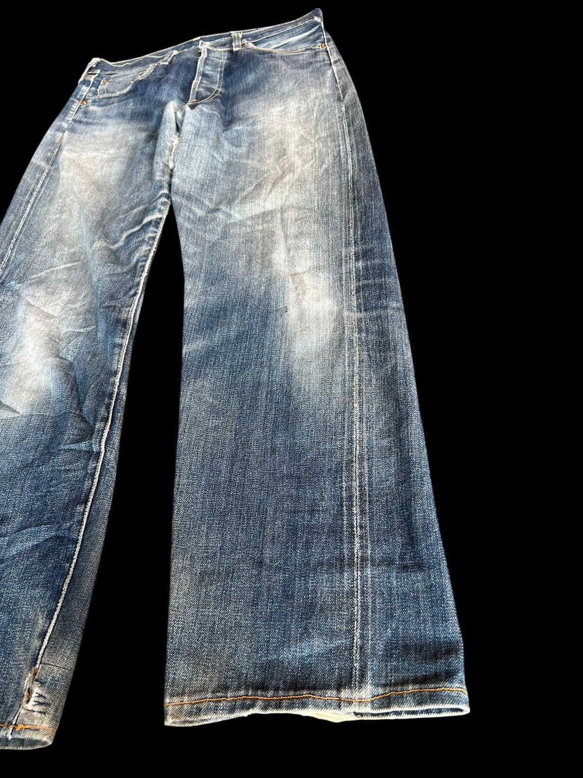 Levi's Vintage Distressed Levi’s 501 E LVC Selvedge Denim Jean Size US 32 / EU 48 - 4 Thumbnail