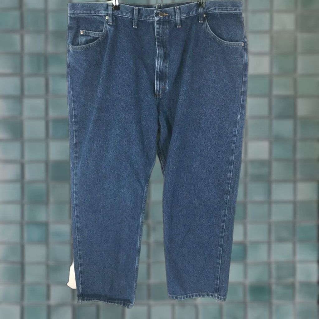 Wrangler Wrangler Jeans Mens Regular Fit Blue Denim 46x30 Flat Front 5-Pocket Denim Jeans Vintage No Size US 30 / EU 46 - 1 Thumbnail