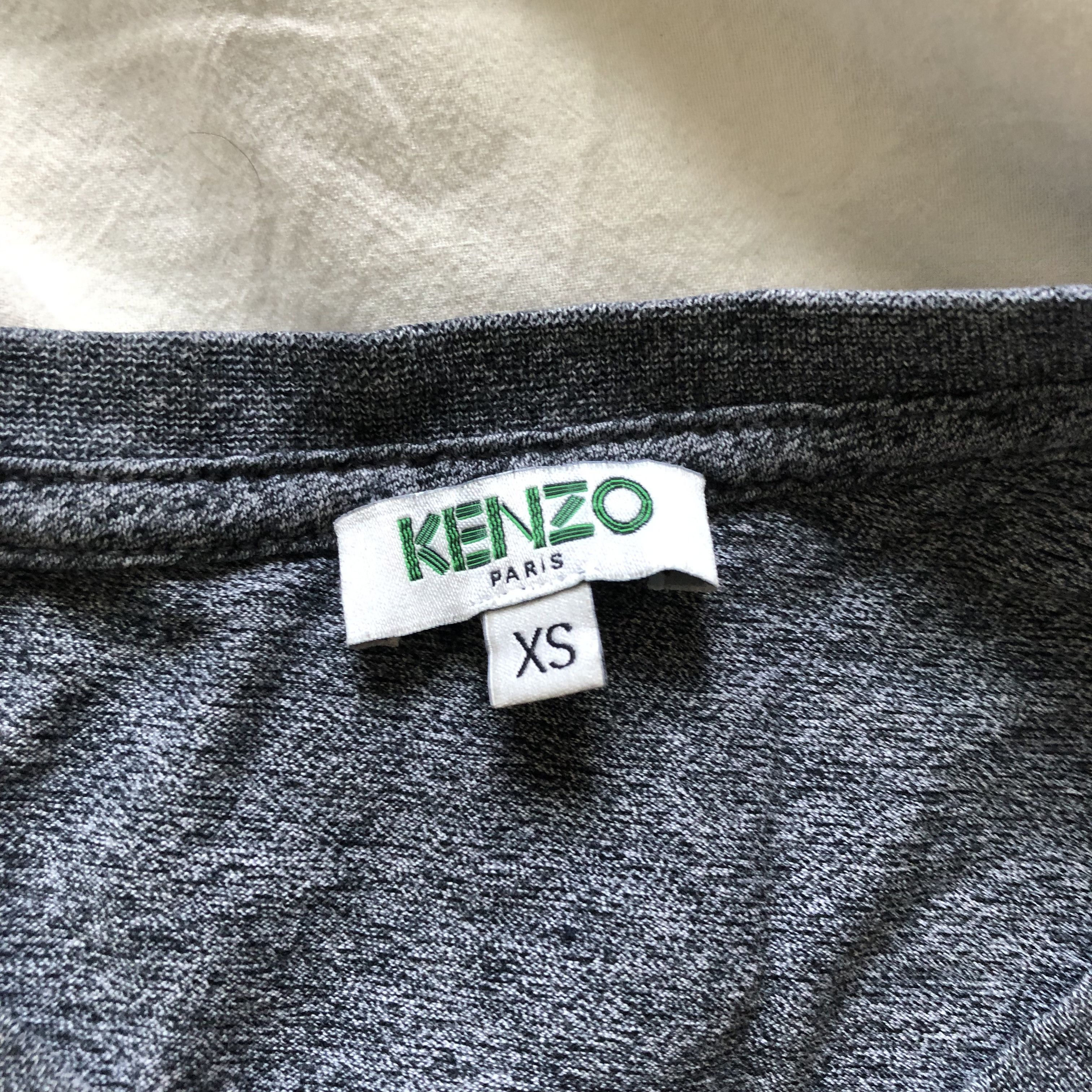 Kenzo Gray Kenzo Tiger Logo T-shirt Size XS / US 0-2 / IT 36-38 - 3 Thumbnail