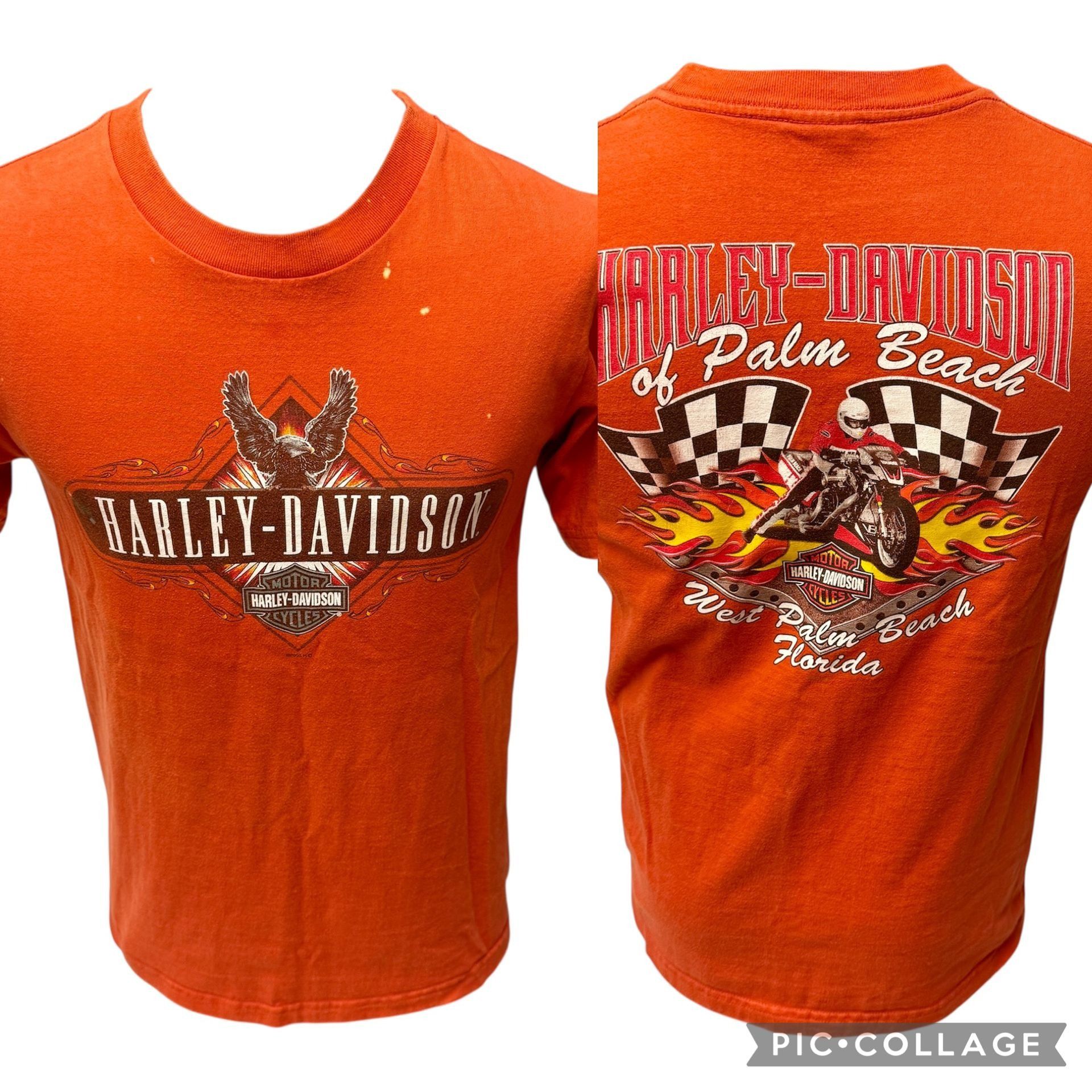 Harley Davidson H-D Motorcycle STREET RACER West PALM BEACH FL Biker Shirt Size US M / EU 48-50 / 2 - 1 Thumbnail