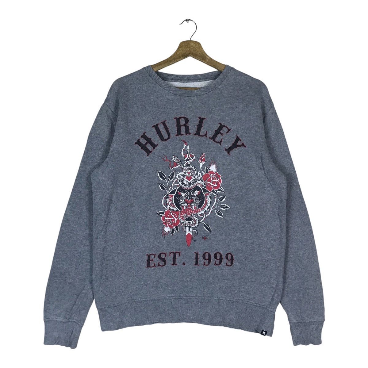 Hurley Vintage Hurley Pullover Jumper Sweatshirt Size US L / EU 52-54 / 3 - 1 Thumbnail