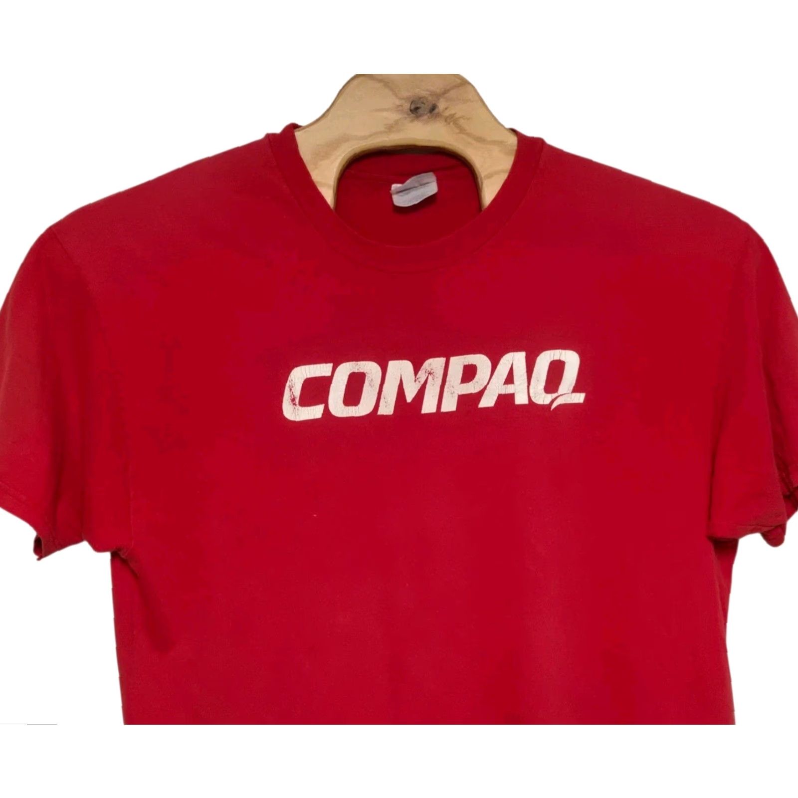 Vintage VINTAGE Compaq Computers T Shirt Mens XL Red 90s Y2K Tech Computing Sonoma? (Wait) Size US XL / EU 56 / 4 - 2 Thumbnail