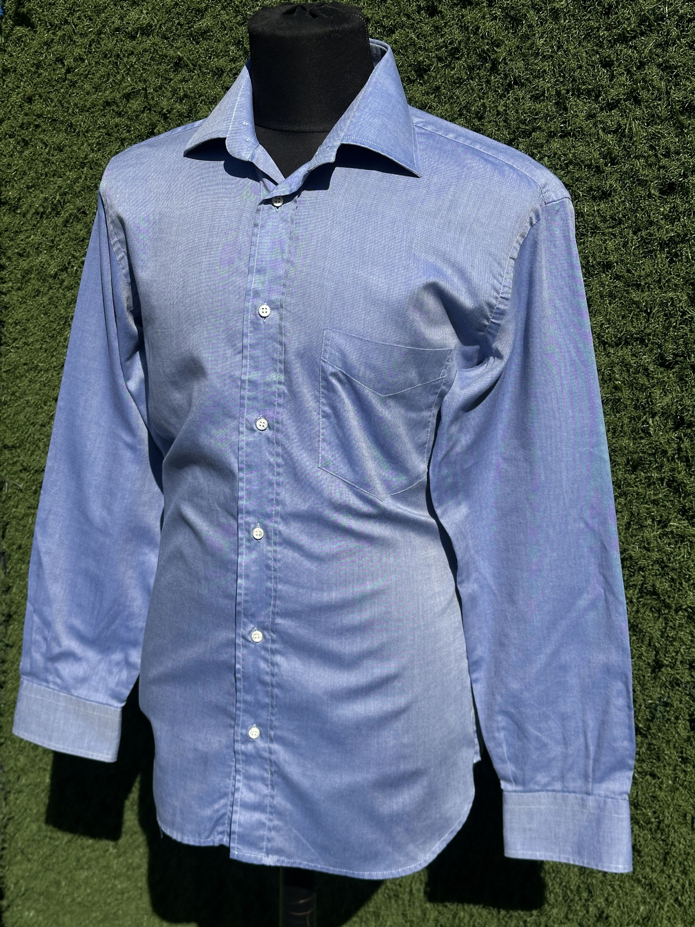 Brioni Brioni Sport Reflective Cotton Oxford Shirt Luxury 16 41 L Size US L / EU 52-54 / 3 - 10 Thumbnail