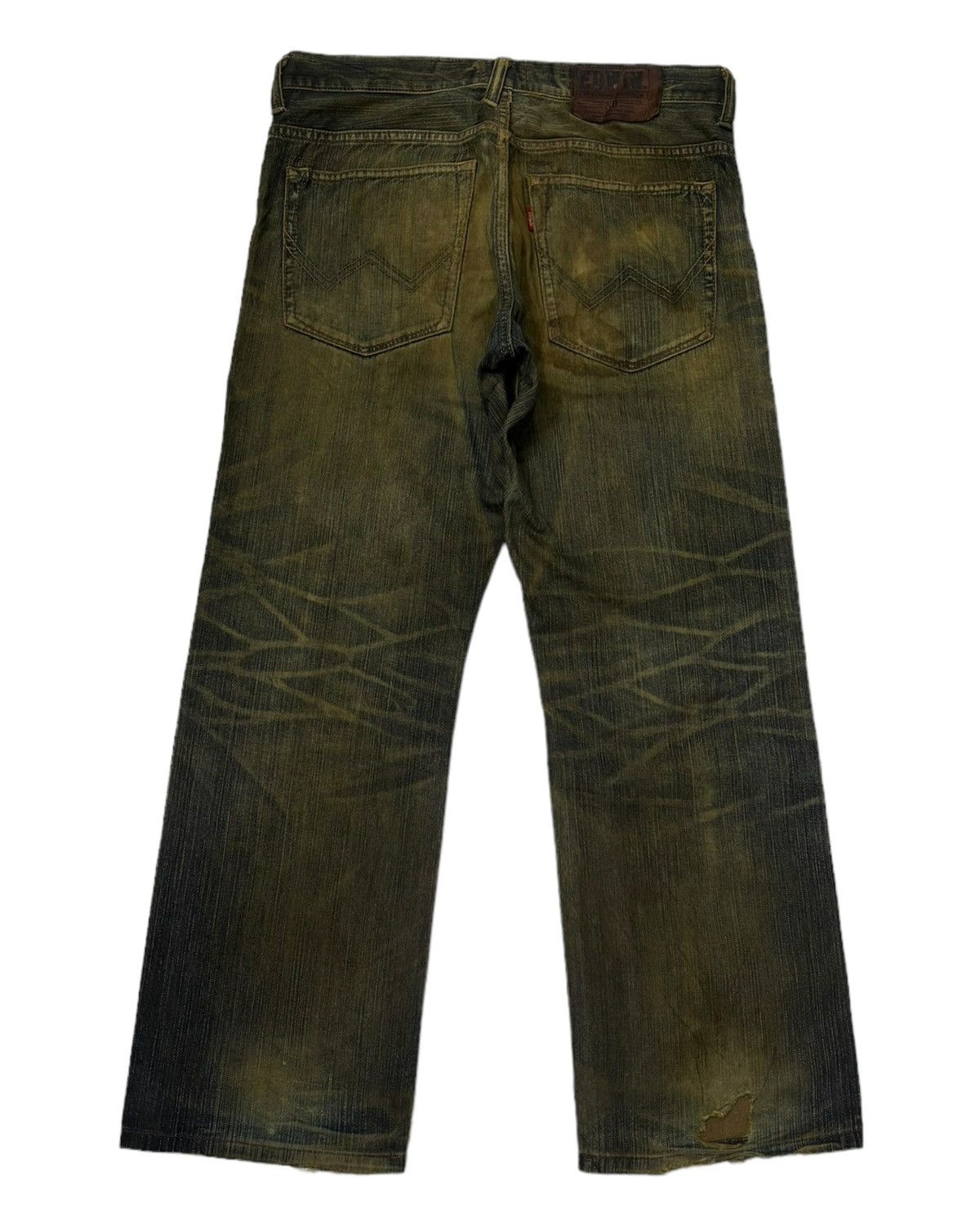 Edwin EDWIN RUSTY MUD WASH BAGGY DISTRESS DENIM JEANS Size US 34 / EU 50 - 8 Thumbnail