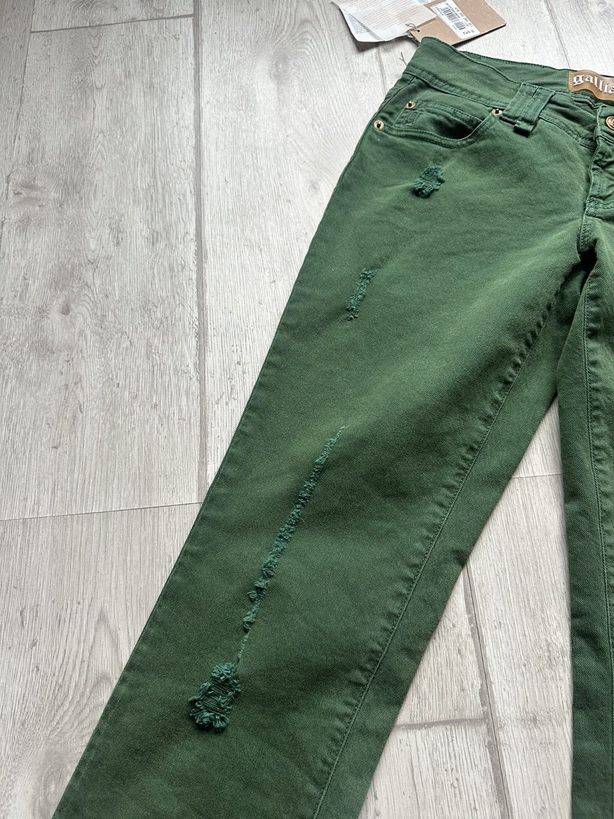 John Galliano John Galliano Distressed Straight Jeans Size 29" - 12 Thumbnail