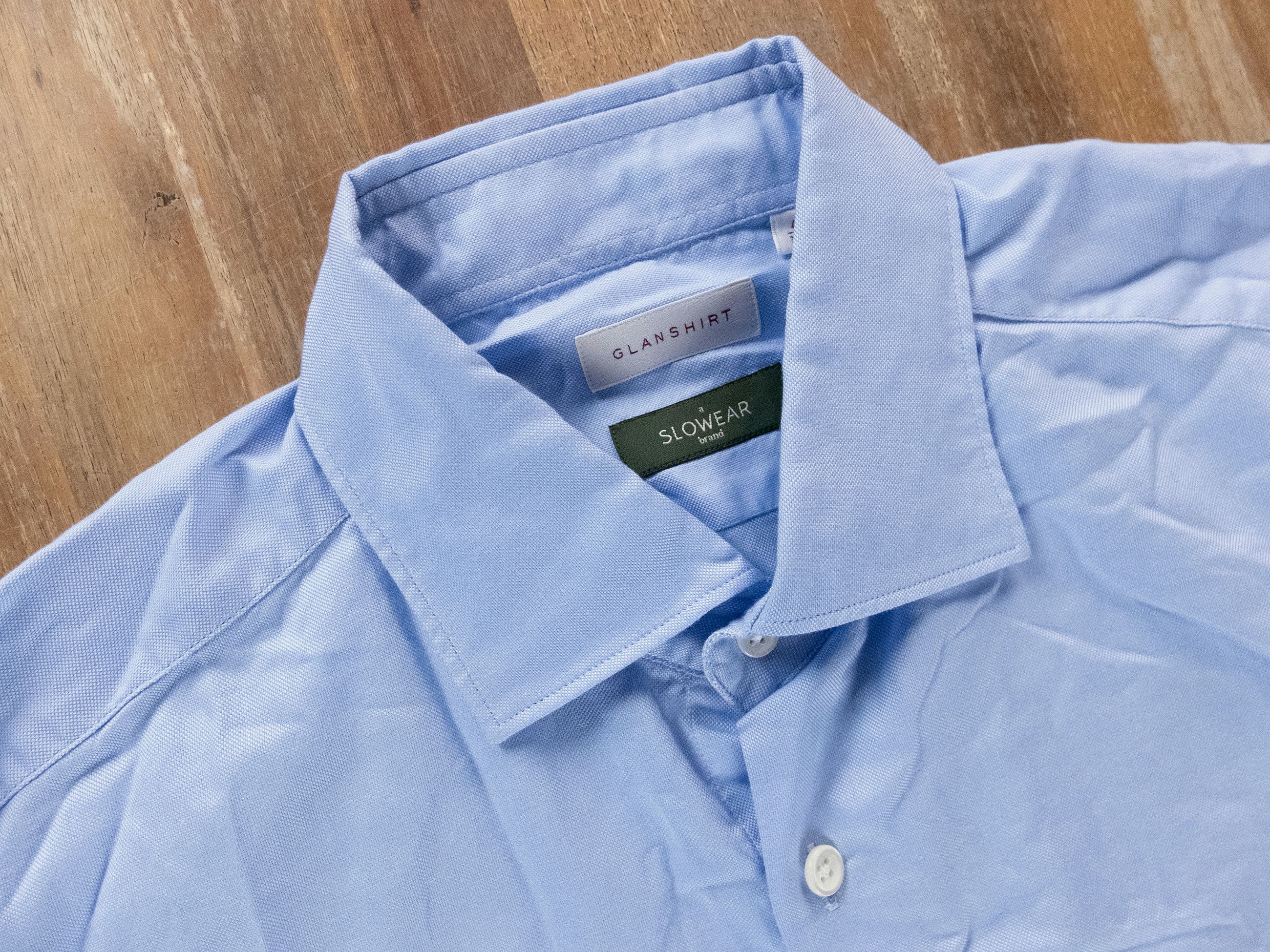 Slowear SLOWEAR Glanshirt blue cotton spread collar shirt Size 40 Size US M / EU 48-50 / 2 - 2 Thumbnail
