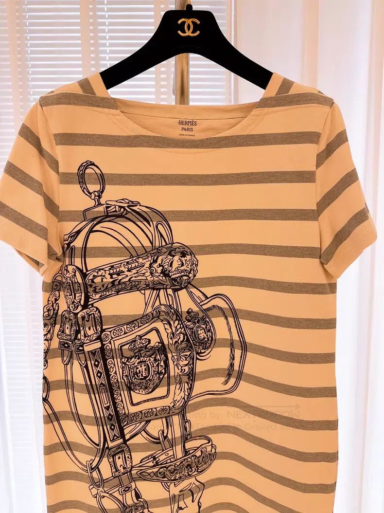 Hermes Hermes Moss Grey Striped #Elegant Reins Size S / US 4 / IT 40 - 2 Thumbnail