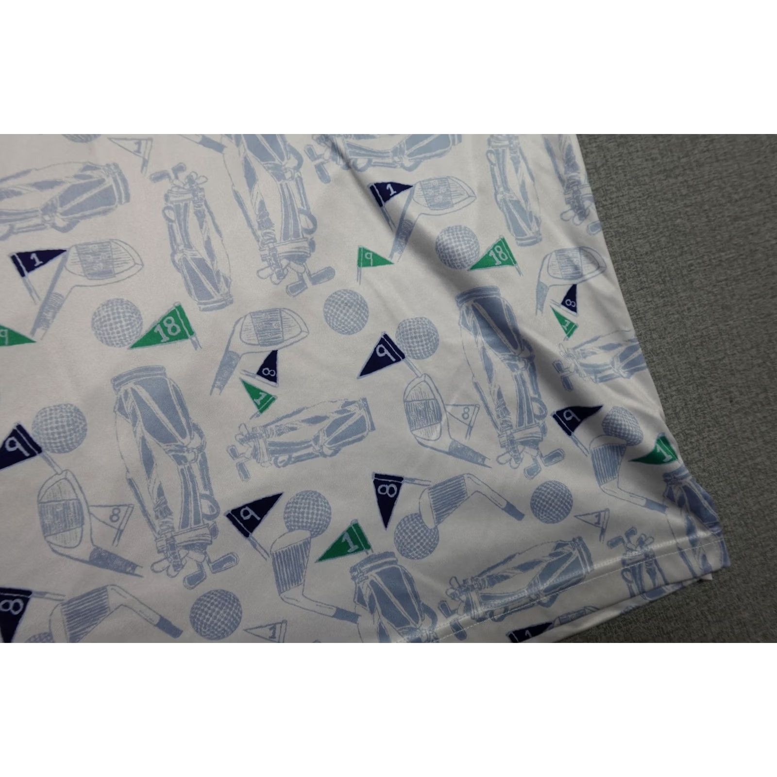 PGA Tour PGA TOUR Pro Series Polo Mens Large White Golf Bag Print Athletic Fit Shirt Size US L / EU 52-54 / 3 - 3 Thumbnail