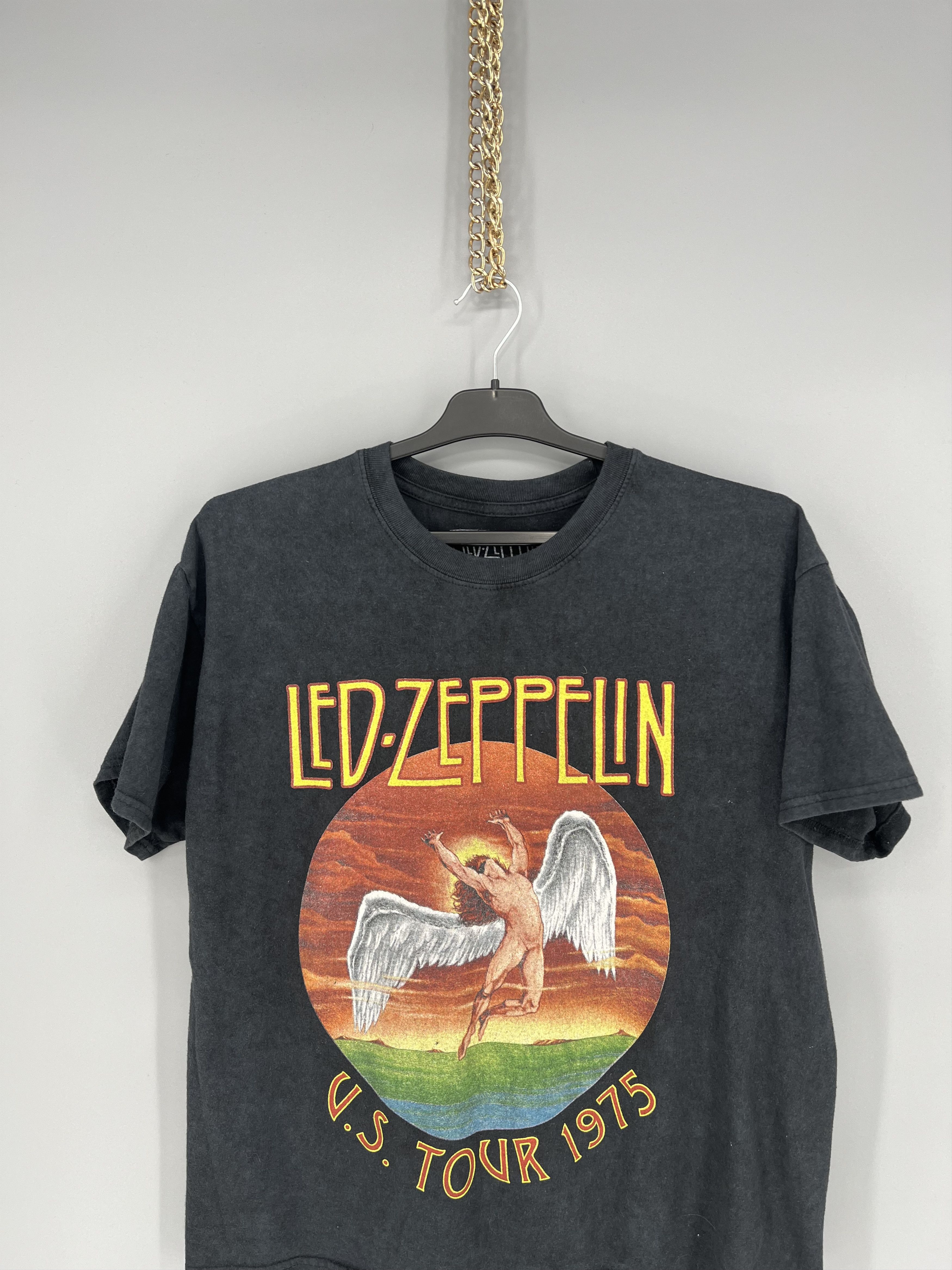 Band Tees Vintage Y2K 00s Led Zeppelin U.S. Tour 1975 Band T-Shirt Size US M / EU 48-50 / 2 - 6 Thumbnail
