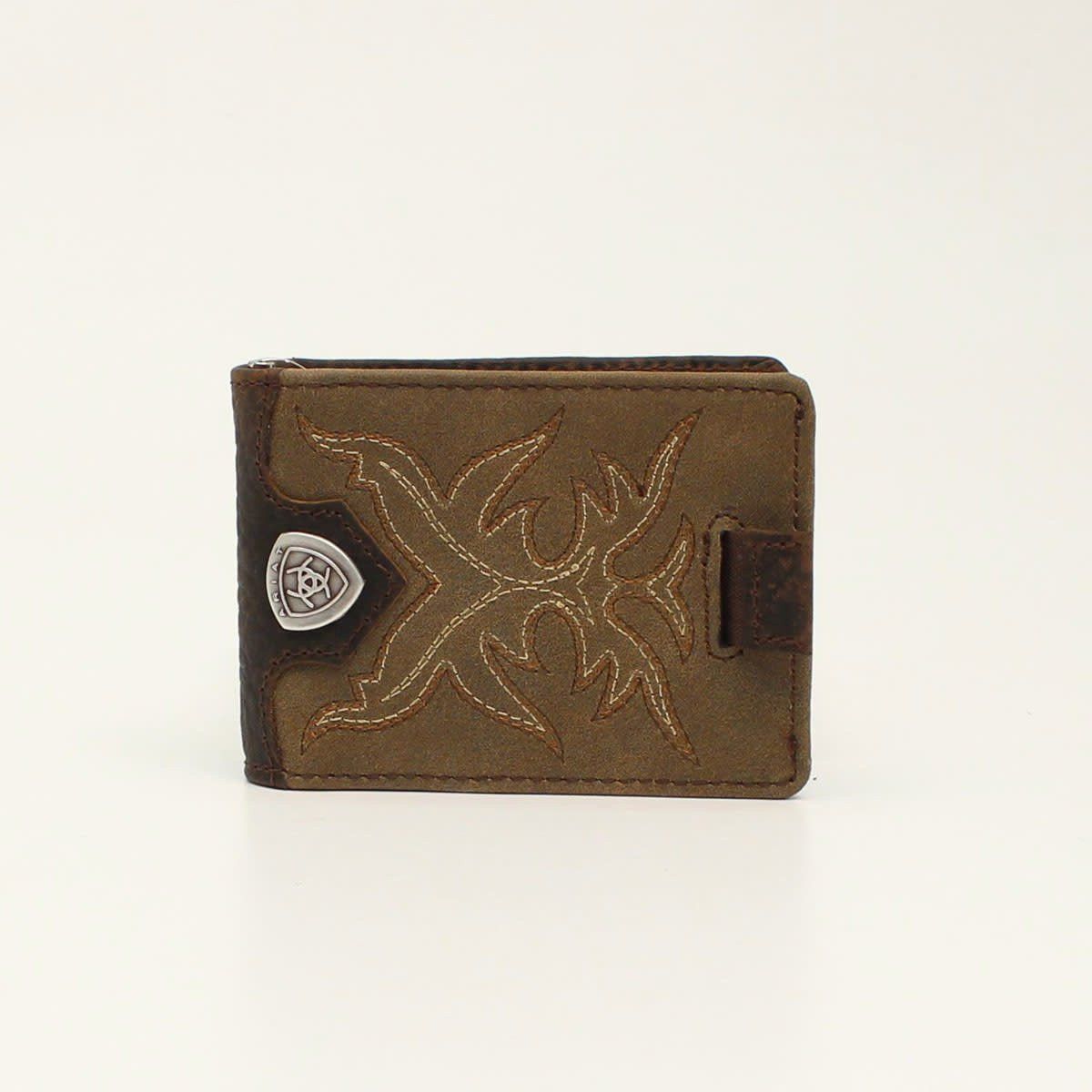 Ariat Ariat Bifold Wallet with Money Clip and Boot Stitch Design Size 26 - 1 Thumbnail