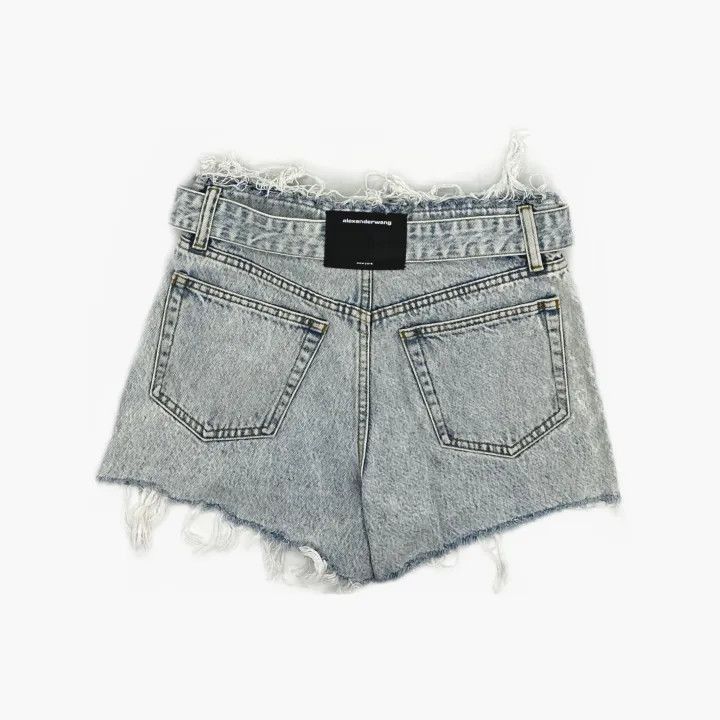 Alexander Wang Alexander Wang SS22 Distressed Denim Shorts - Size 25" / US 0 / IT 36 - 3 Thumbnail