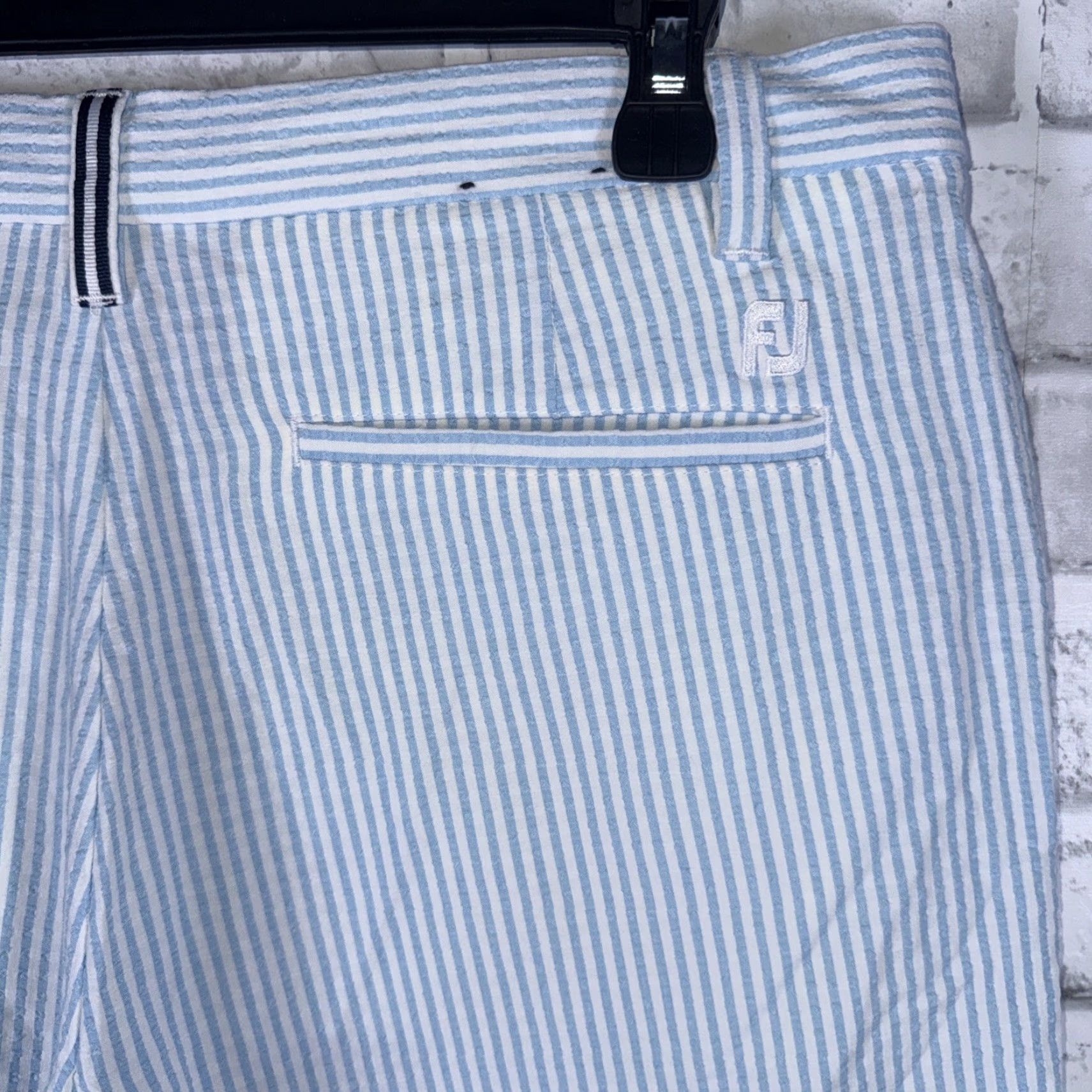 Footjoy FootJoy Shorts Men Size 32 Blue Striped Chino Casual Men’s Size US 32 / EU 48 - 3 Thumbnail