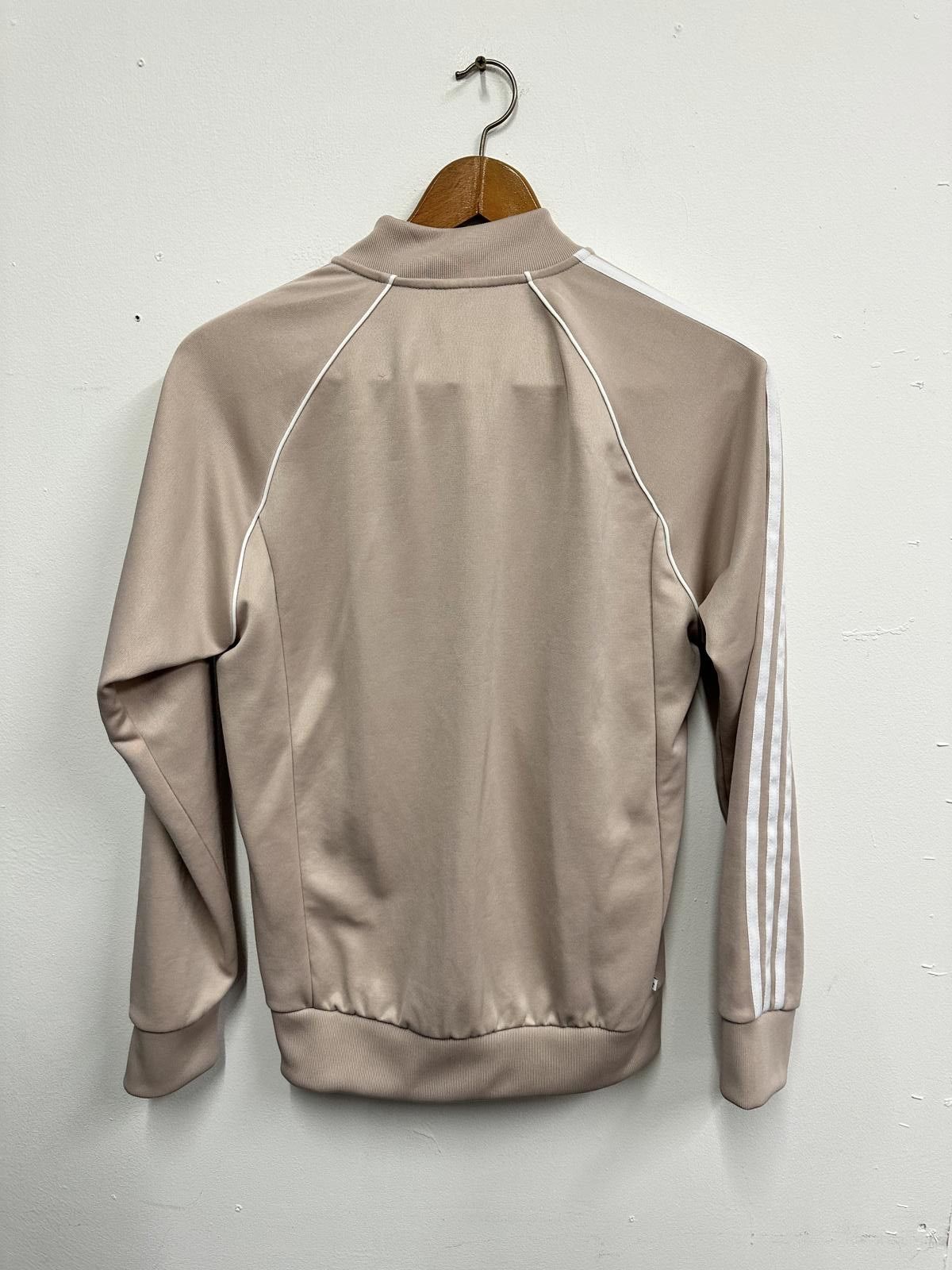 Adidas Adidas Beige Track Jacket with White Stripes Size ONE SIZE - 2 Thumbnail