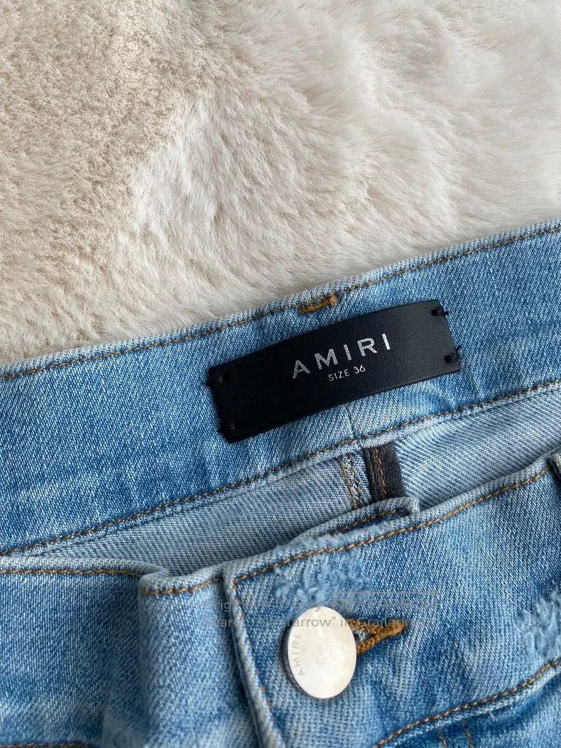 Amiri Amiri Size 36 Washed blue patchwork jeans Size US 36 / EU 52 - 2 Thumbnail