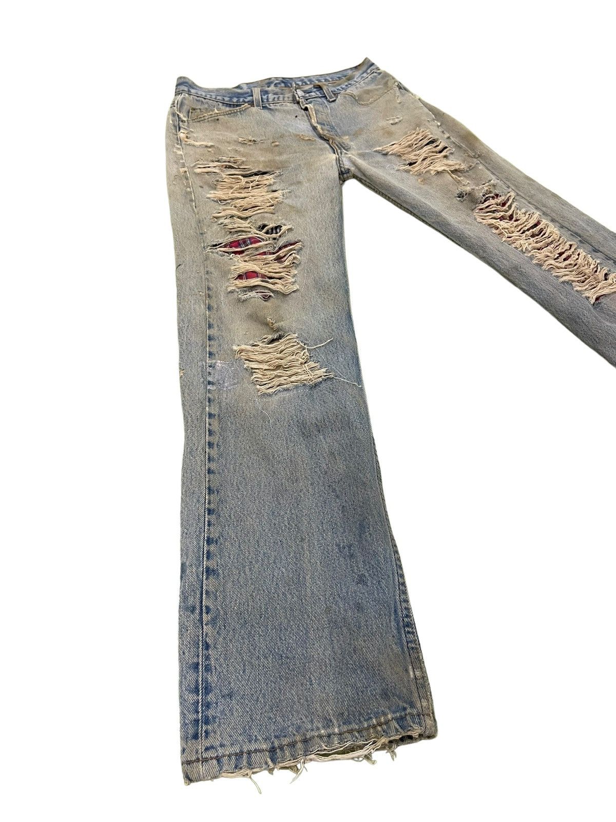 Levi's Vintage Clothing Vtg 1994 Levi’s 501 USA Faded Distress Straight 8🟦8 Size US 31 - 2 Thumbnail