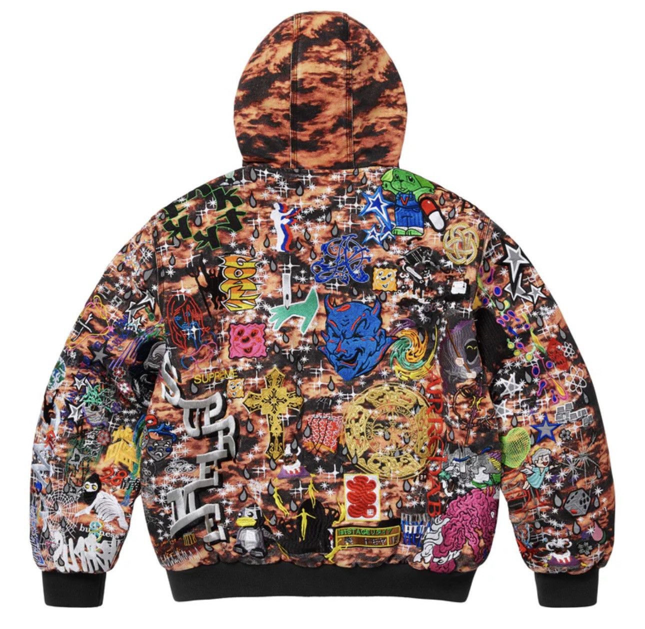 Supreme Supreme AOl Embroidered Hooded Work Jacket Size US L / EU 52-54 / 3 - 1 Thumbnail