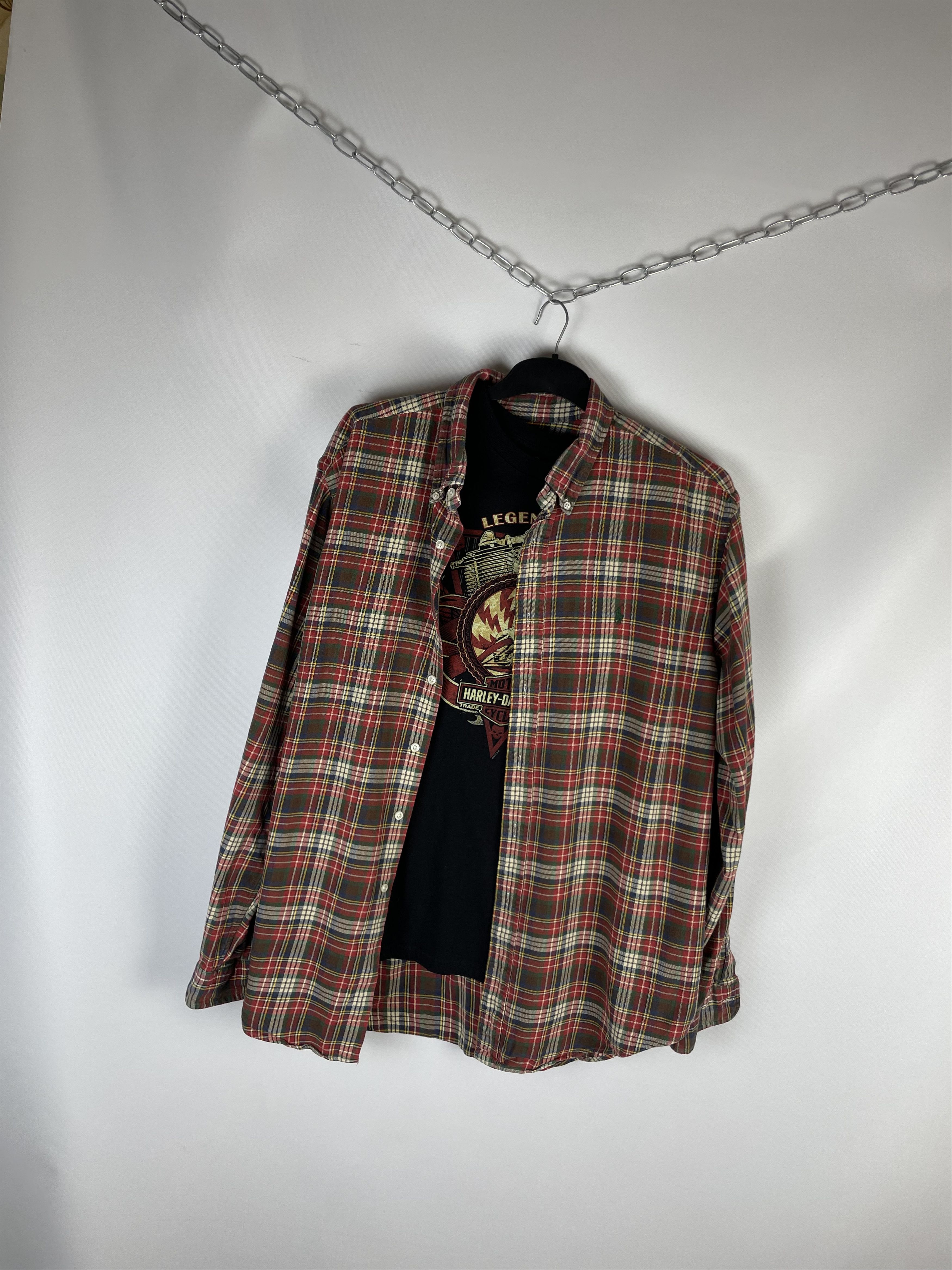 Flannel Flannel Polo Ralph Lauren Vintage Mens Shirt Size US XXL / EU 58 / 5 - 2 Thumbnail