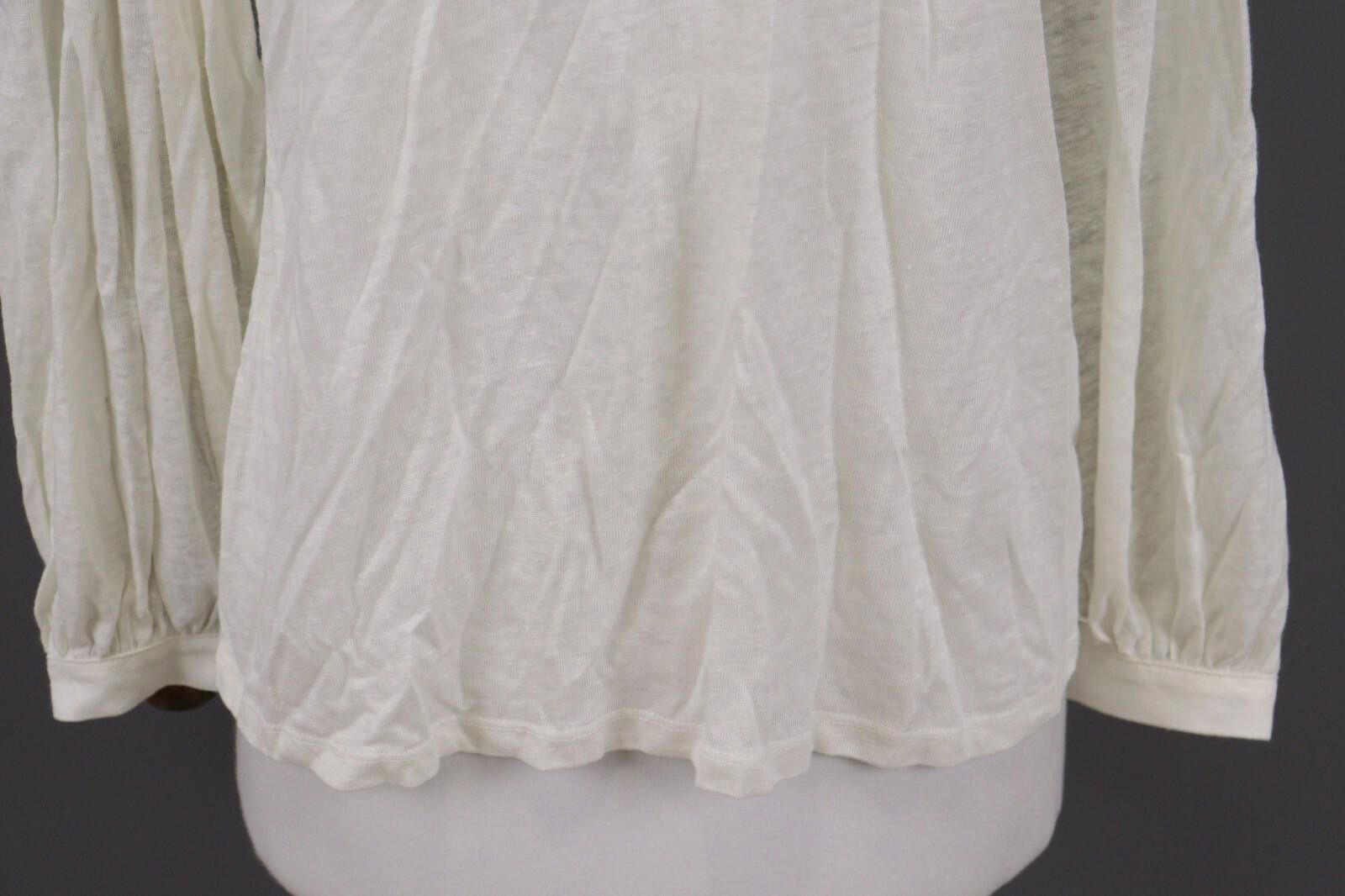 Designer Claudie Pierlot Teacher White Floral Blouse Shirt Size 3 Size M / US 6-8 / IT 42-44 - 3 Thumbnail