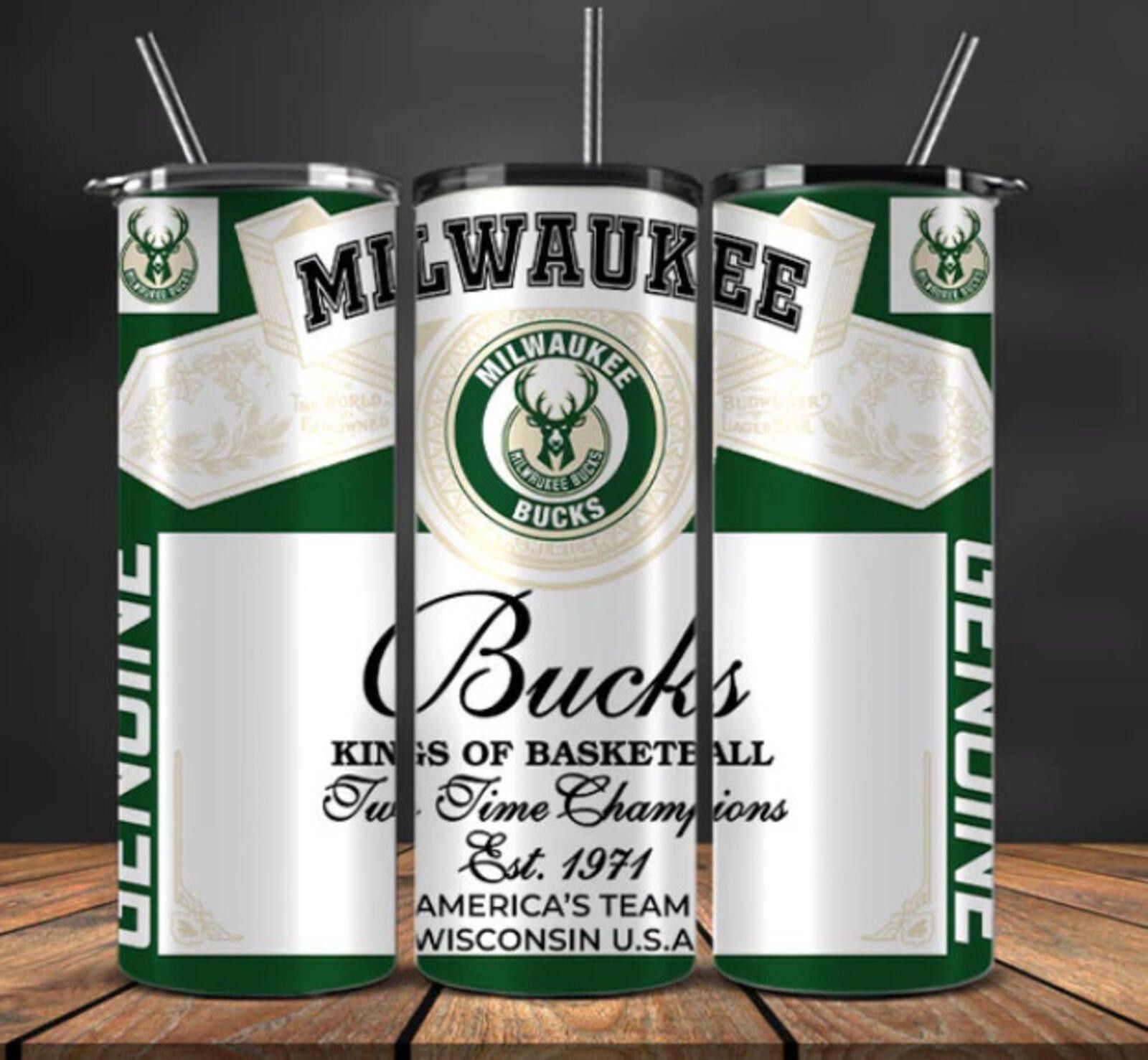 The Unbranded Brand Beer Can Look Stainless Steel Tumbler 20 Oz Milwaukee Bucks Size ONE SIZE - 1 Thumbnail