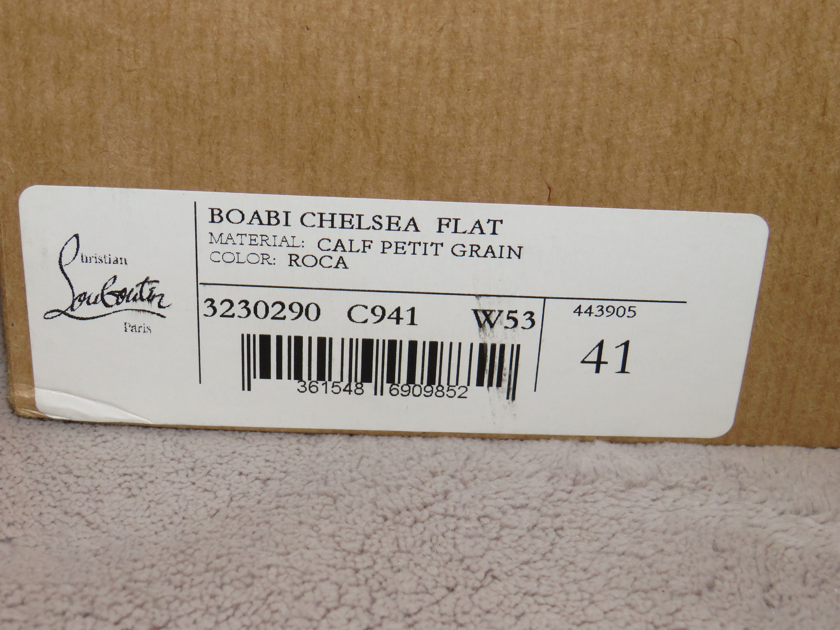 Christian Louboutin Boabi Brown Grain Leather Chelsea Boot Size 8 NWB Size US 8 / EU 41 - 13 Thumbnail