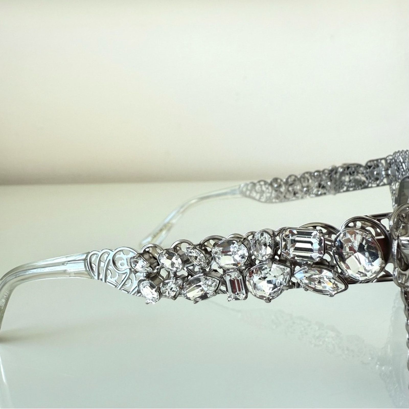 Dolce & Gabbana Dolce&Gabbana silver clear crystals sunglasses DG 2134 B-M Size ONE SIZE - 3 Thumbnail