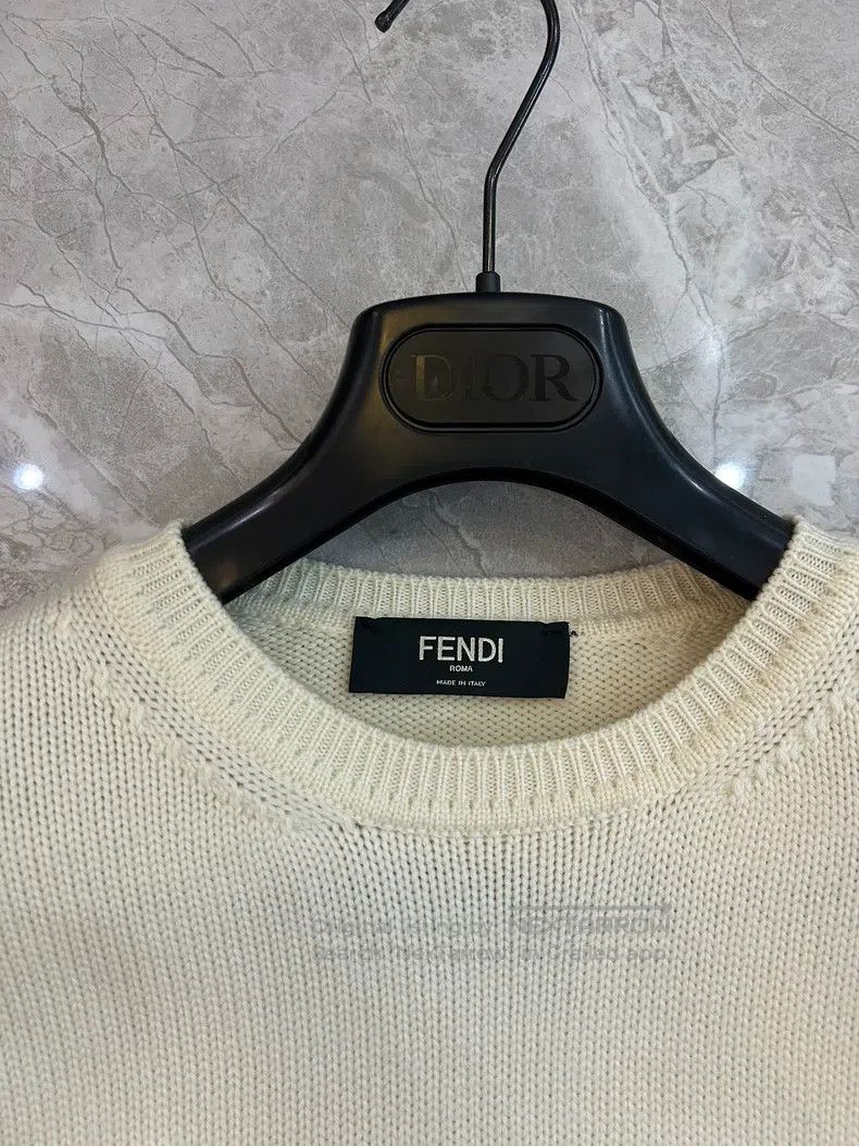 Fendi Fendi Wool Sweater with Little Monster Logo on Chest, Clas Size US M / EU 48-50 / 2 - 3 Thumbnail