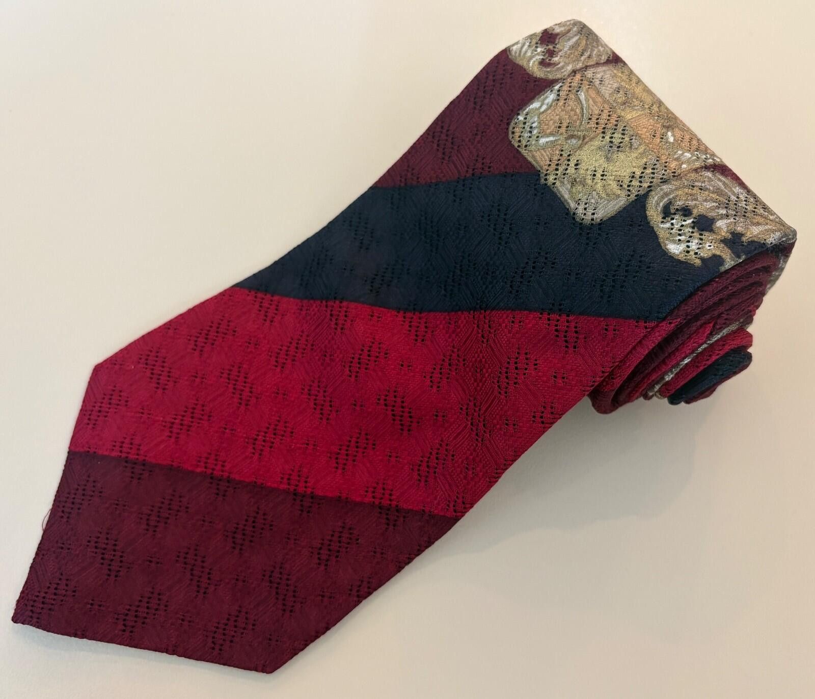 Gianfranco Ferre Gianfranco Ferre Italy Silk Tie Vtg Heraldic Crest Stripe Size ONE SIZE - 1 Thumbnail