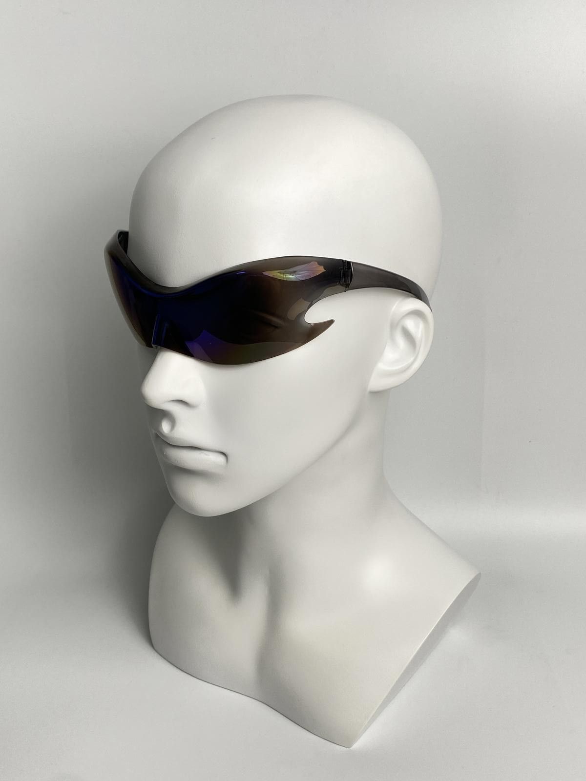 Other Y2k Vtg Avant Garde Futuristic Sliver Sunglasses Unisex OS Size ONE SIZE - 3 Thumbnail
