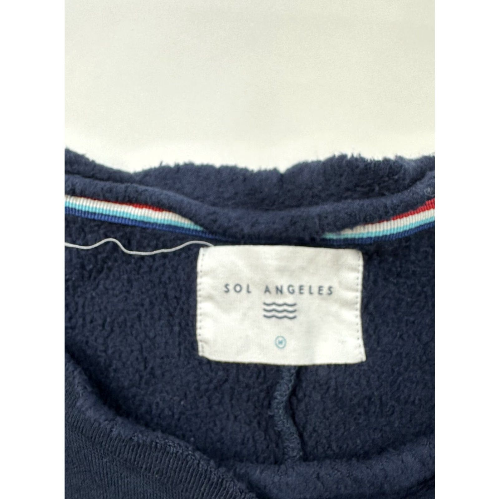 Sol Angeles VINTAGE Anthropologie Sol Angeles Dress Size Small Navy Blue Cotton Fleece Shift Knee Length Women S Solid Size S / US 4 / IT 40 - 3 Thumbnail