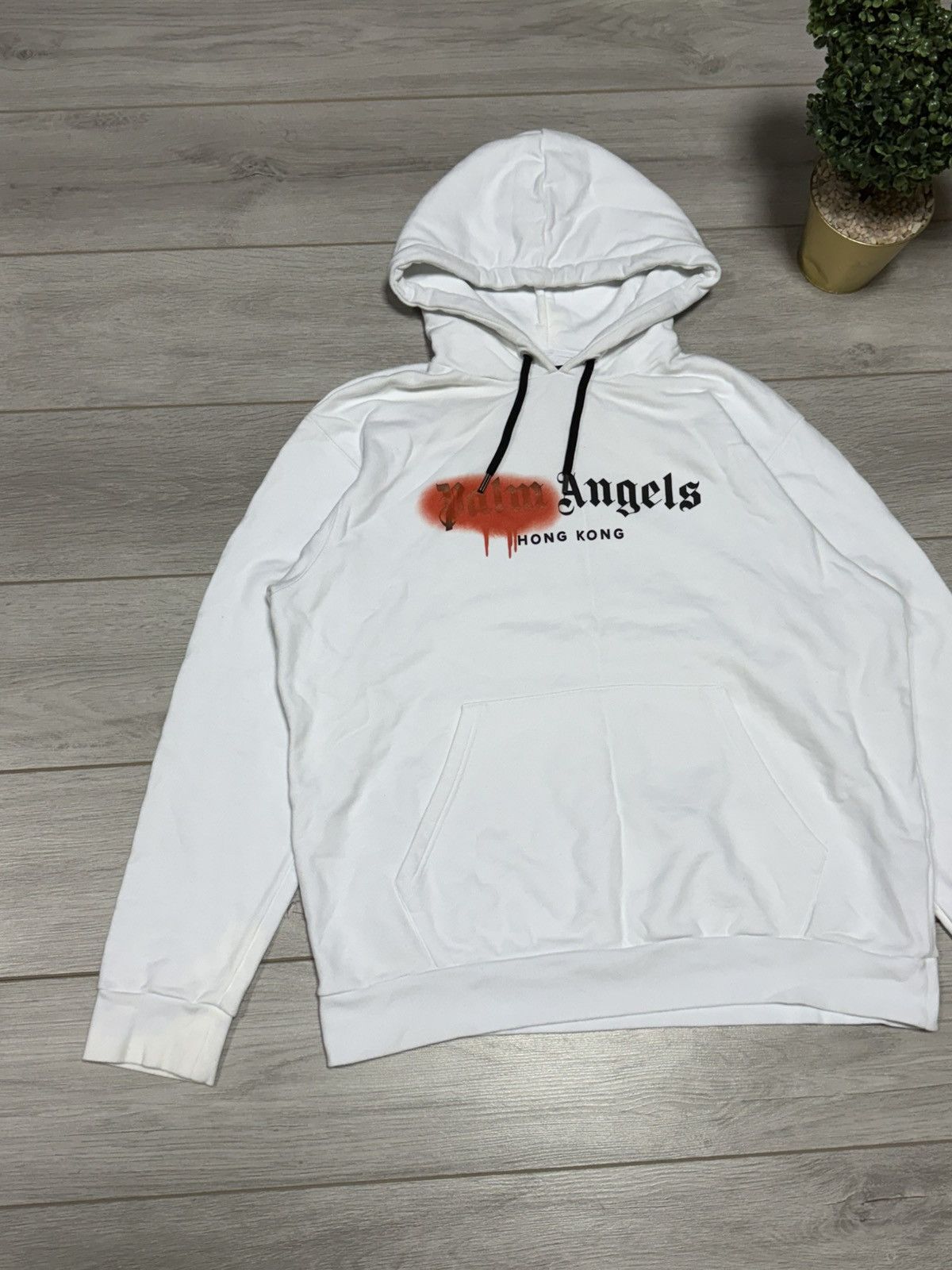 Palm Angels Palm Angels spray hoodie spell out Size US XL / EU 56 / 4 - 3 Thumbnail