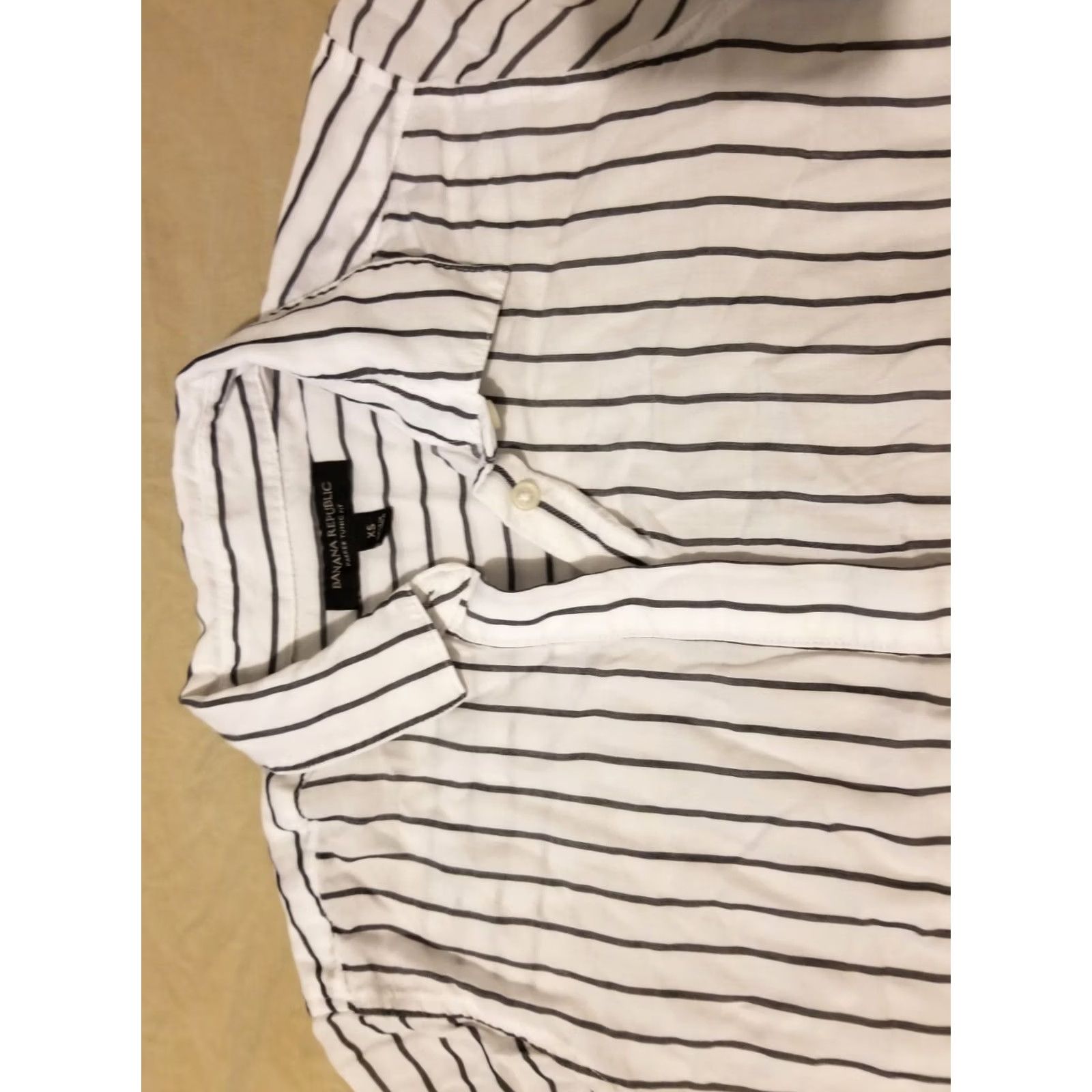 Banana Republic Womens Banana Republic Shirt XS White Button Cotton Blouse Size XS / US 0-2 / IT 36-38 - 2 Thumbnail
