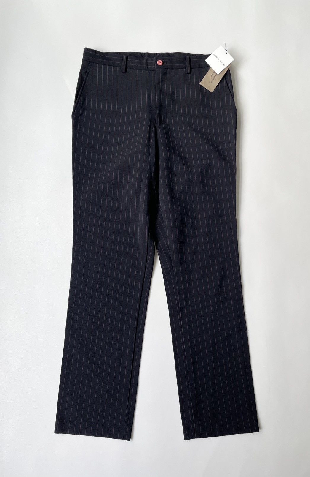 Comme des Garcons A/W 04 Blue/Pink Pinstripe Wool Trousers Size US 32 / EU 48 - 14 Thumbnail