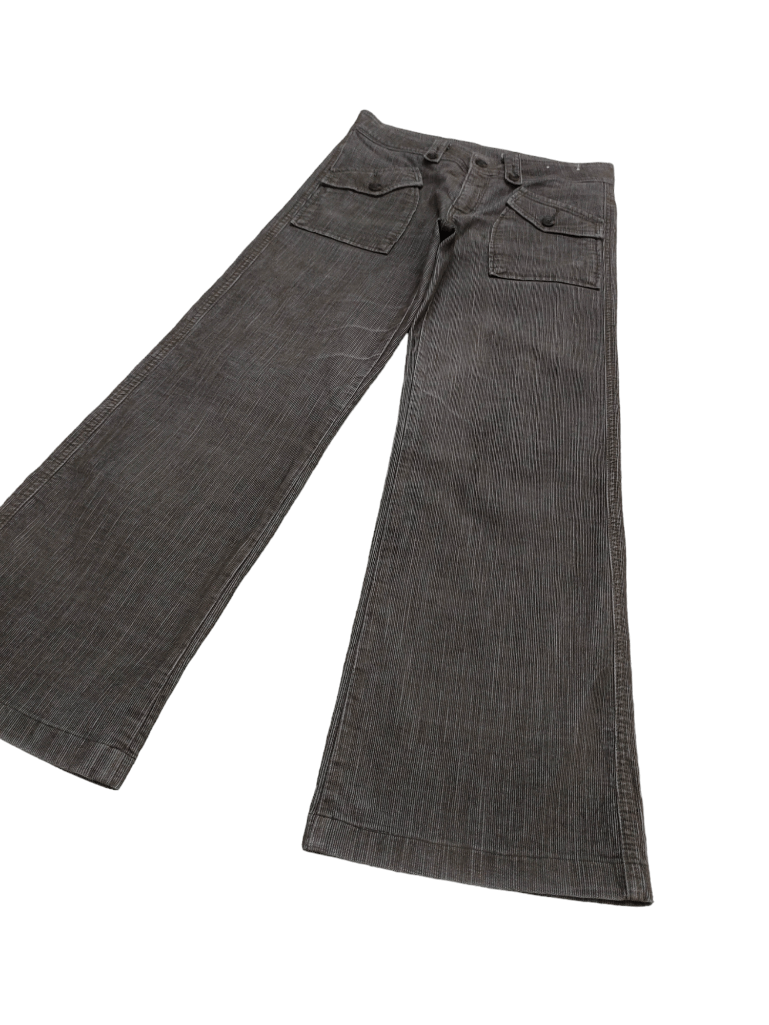 If Six Was Nine Flare Jeans Japan Corduroy Denim Bush Pants Bootcut Y2k Size US 31 - 1 Thumbnail