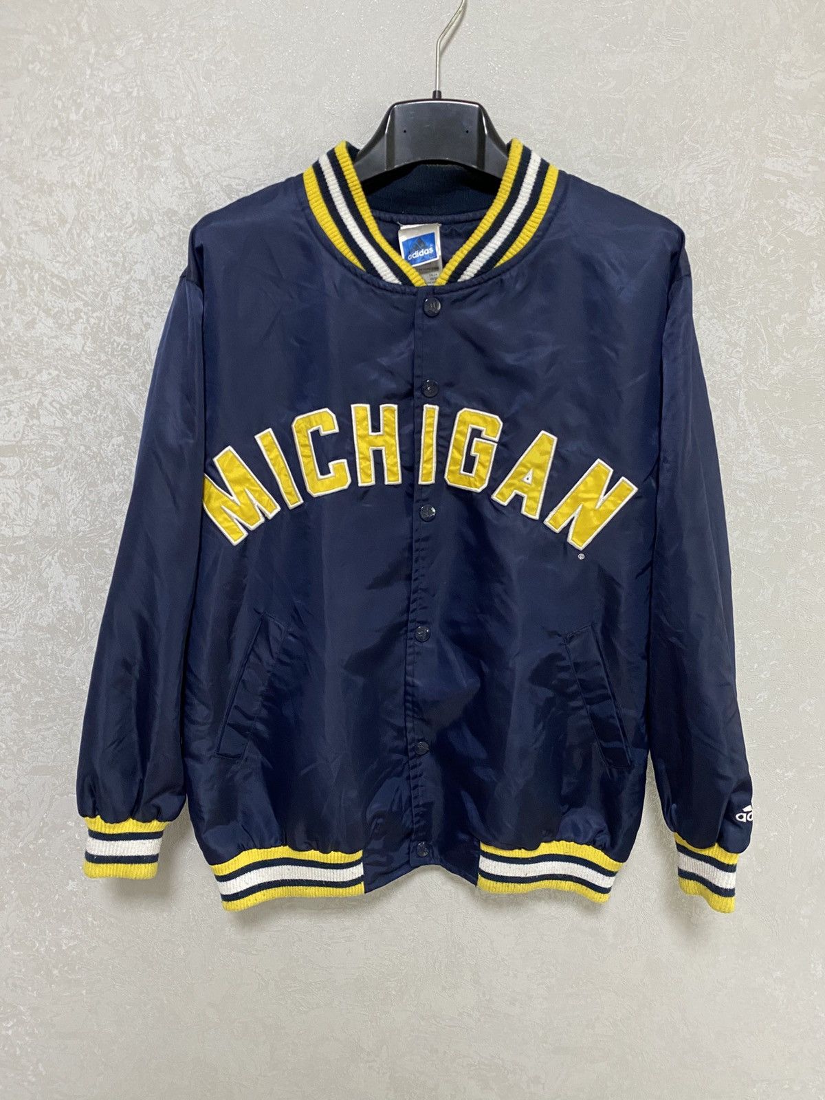 Adidas Vintage 80s Adidas made in Hong Kong Michigan Wolverines Size US M / EU 48-50 / 2 - 1 Thumbnail